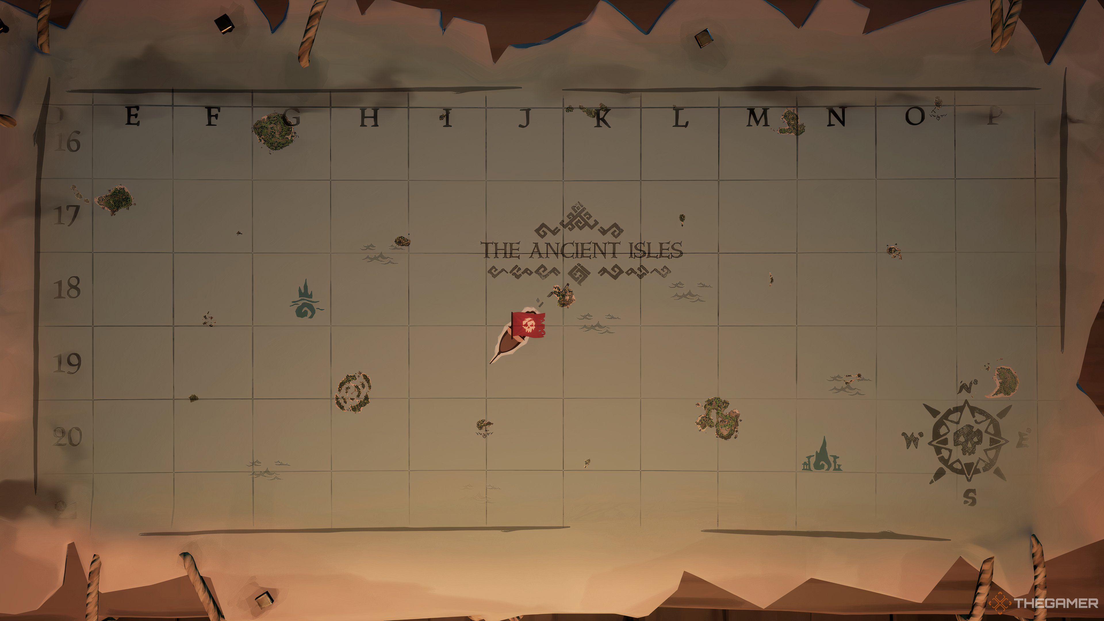 Reaper's Mark Flag on Map in Sea of Thieves.