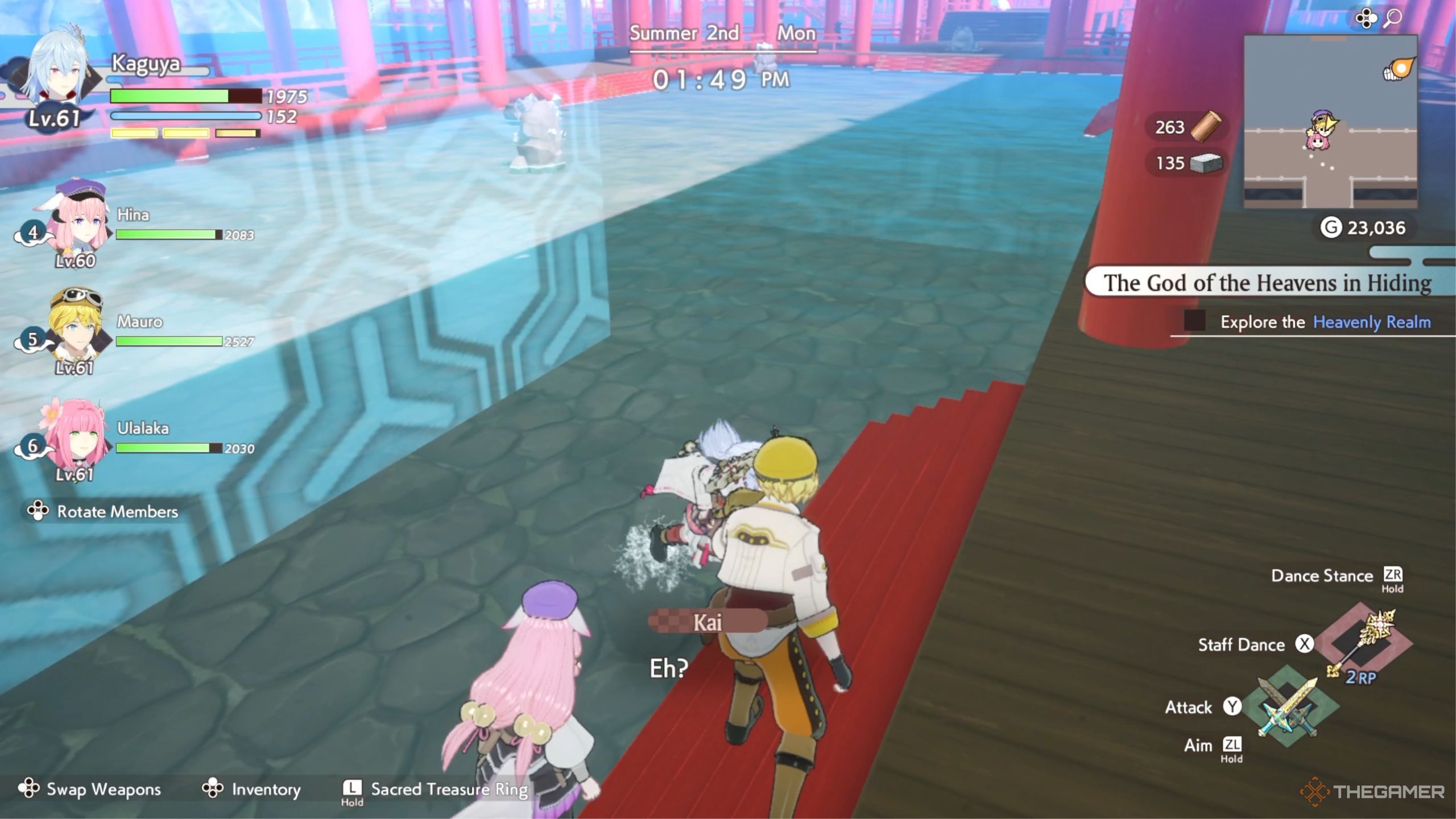 Rune Factory Guardians Of Azuma heavenly realm first courtyard puzzle one.