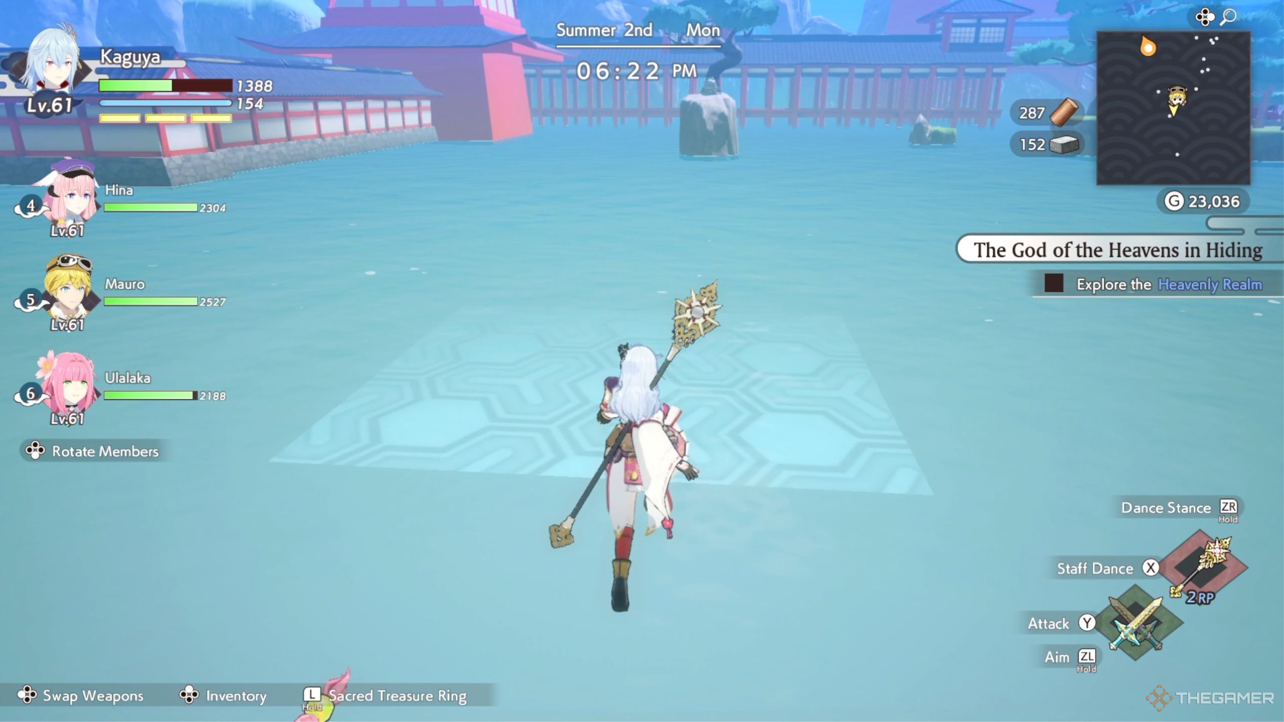 Rune Factory Guardians Of Azuma heavenly realm going to hidden frog statue.