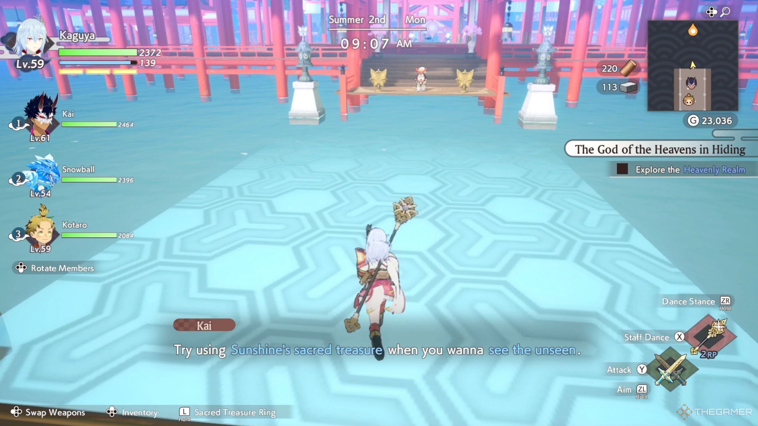 Rune Factory Guardians Of Azuma heavenly realm taking the first hidden bridge.