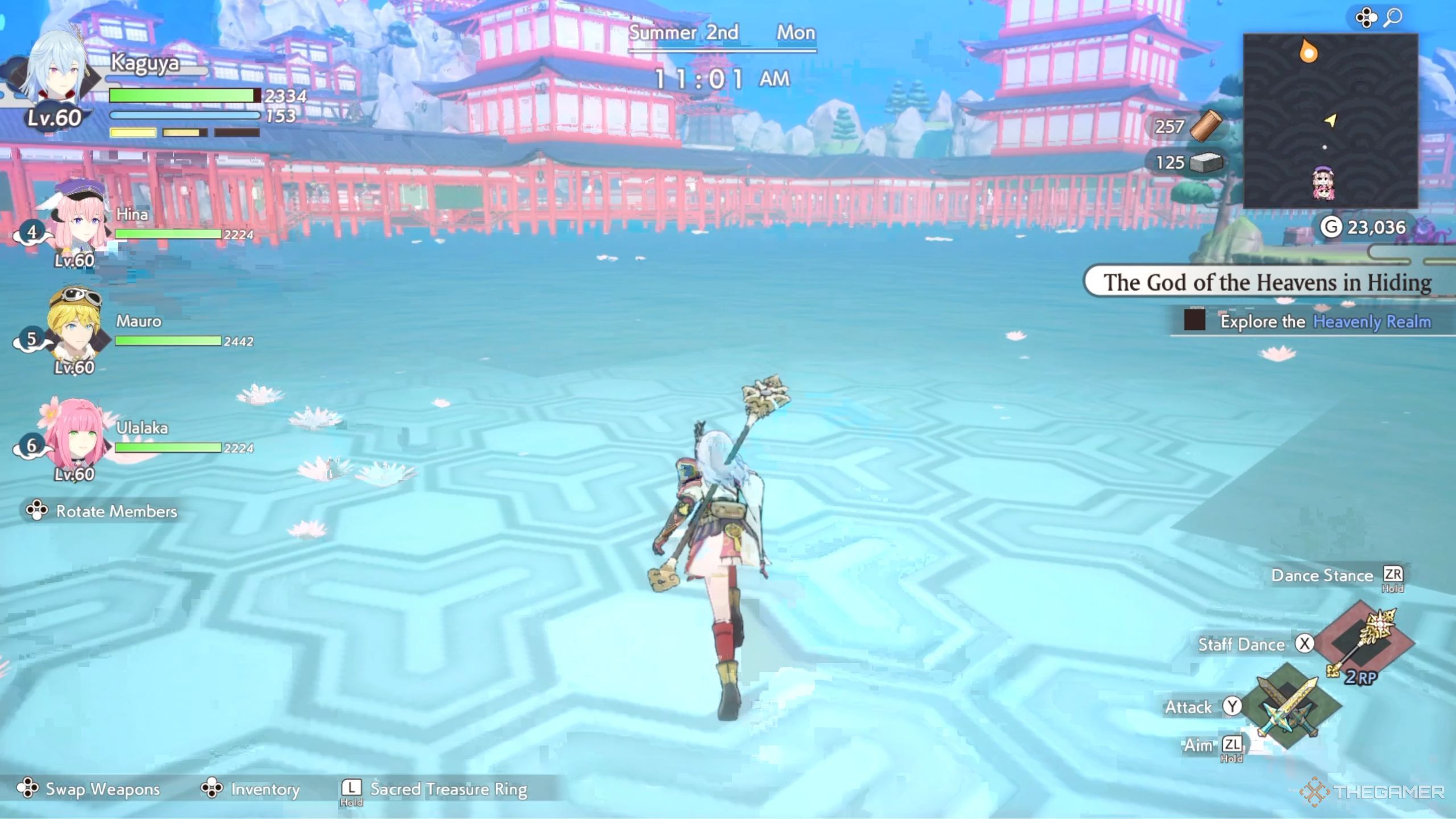 Rune Factory Guardians Of Azuma heavenly realm taking the second hidden bridge.