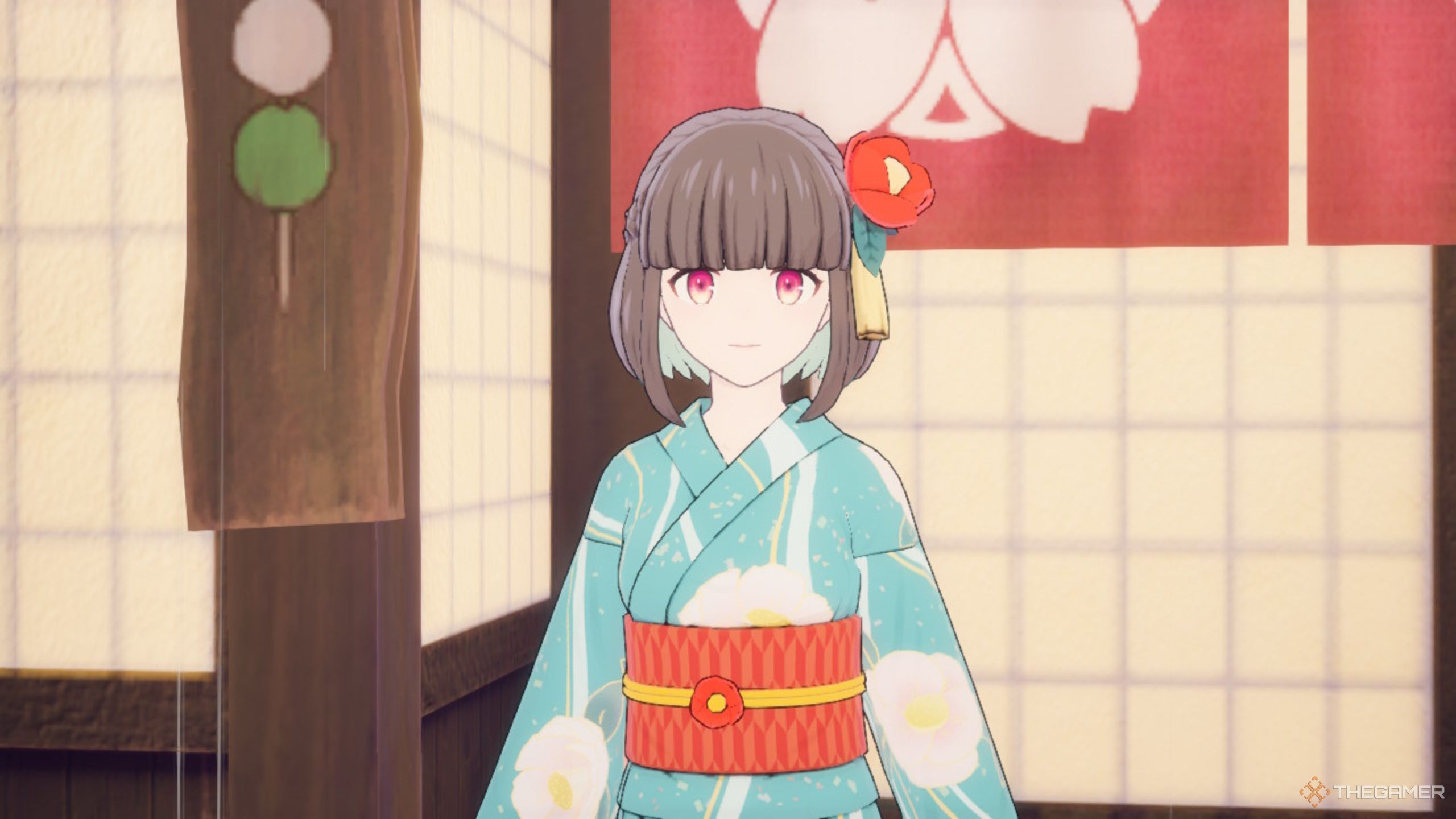Rune Factory Guardians Of Azuma Iroha portrait on the screen.