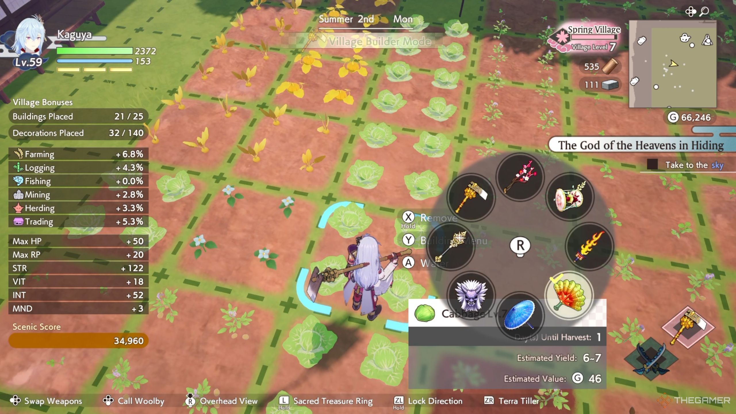 Rune Factory Guardians Of Azuma selecting a sacred treasure.