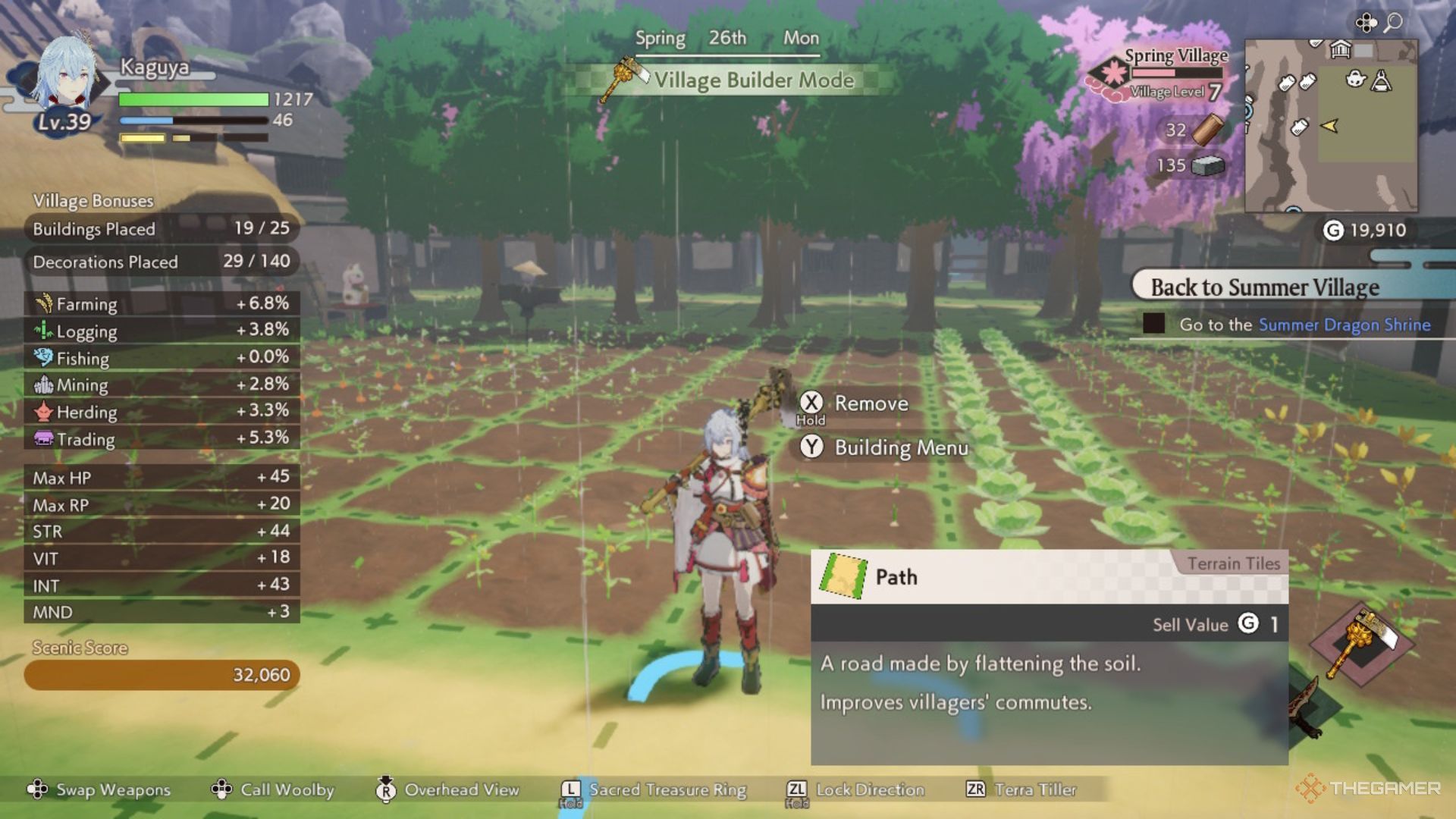 Rune Factory Guardians Of Azuma stopping time while farming.
