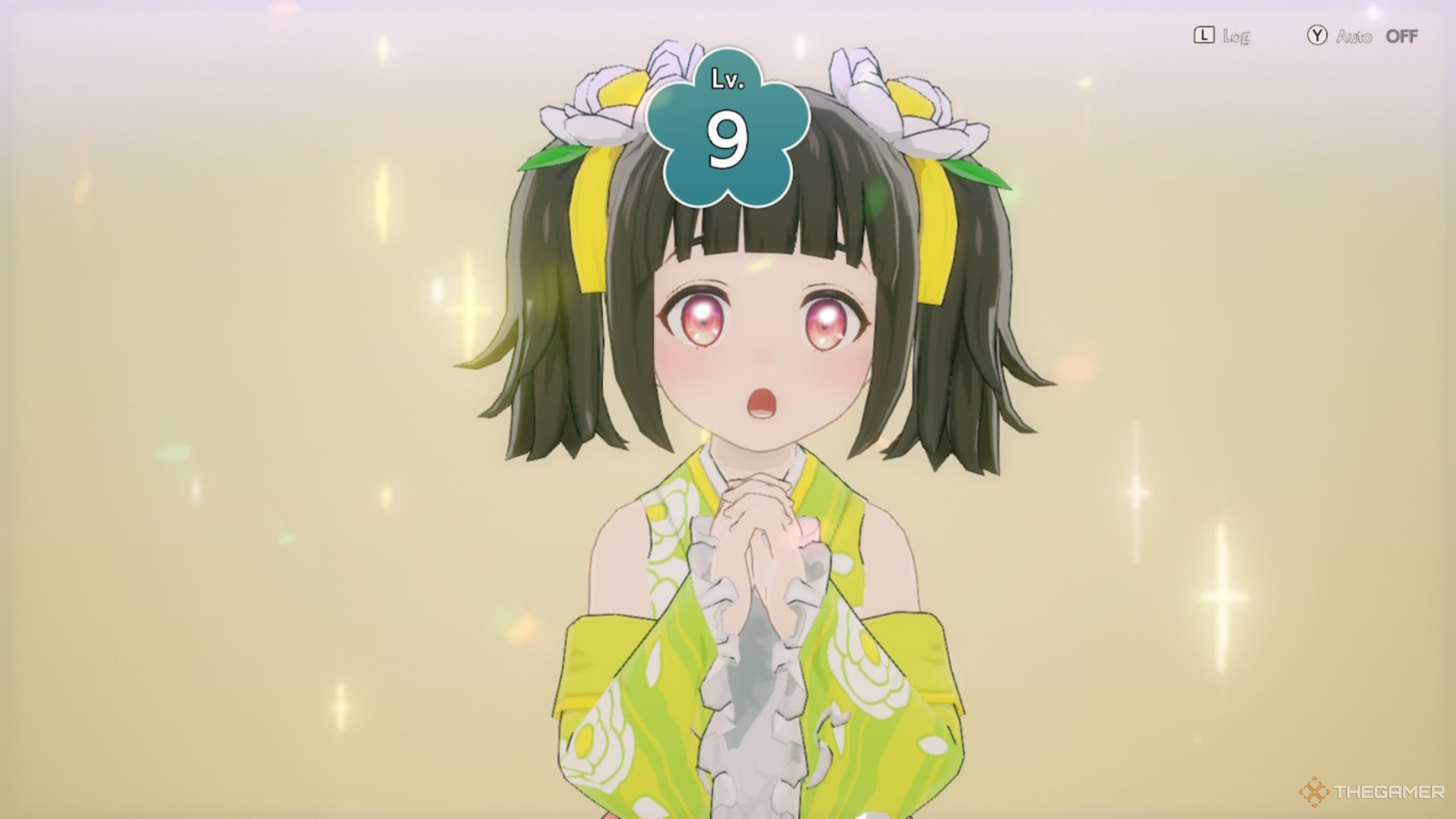 Rune Factory Guardians Of Azuma Suzu reaching bond nine with pully eyes.