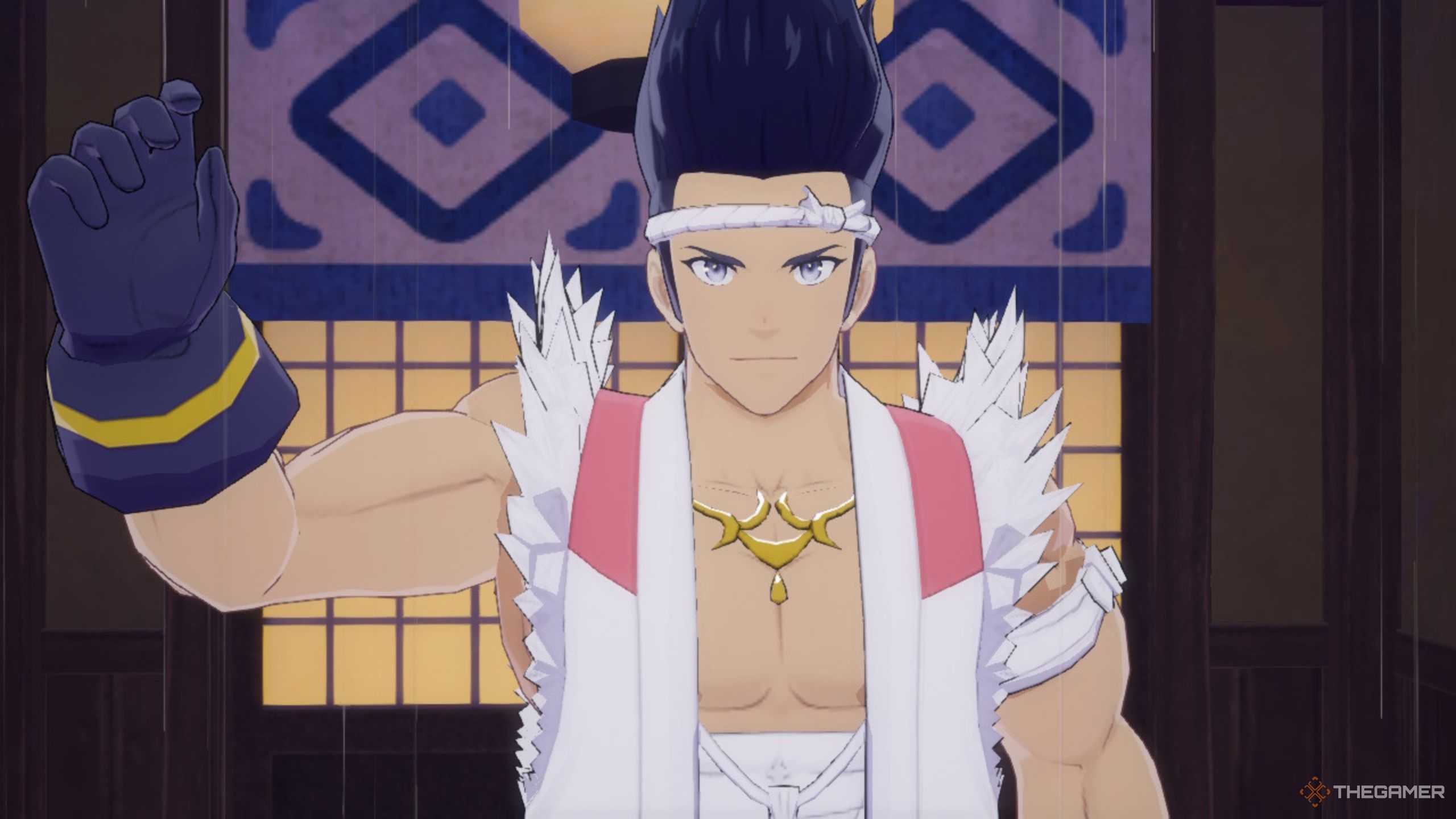 Rune Factory Guardians Of Azuma Takumi portrait on the screen.