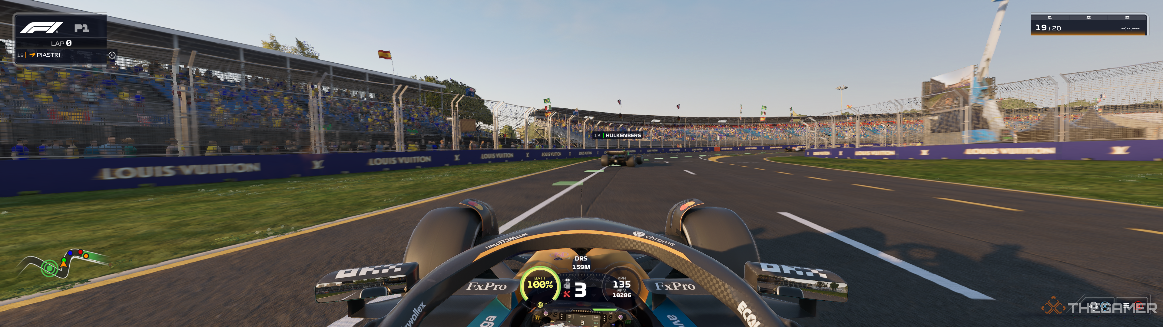 Driving in career mode in F1 25.