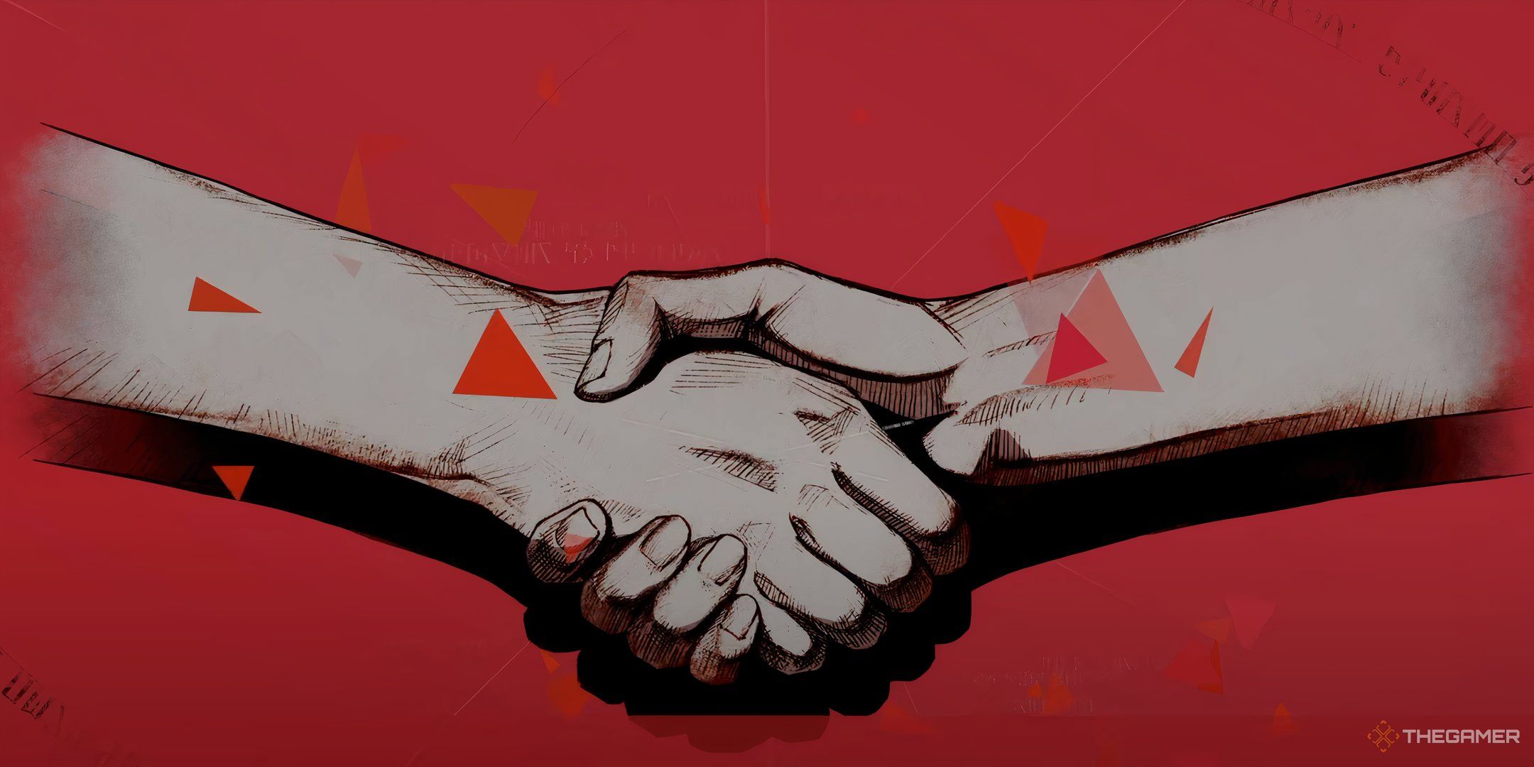 Shaking hands in a new follower unlock screen in Metaphor ReFantazio.