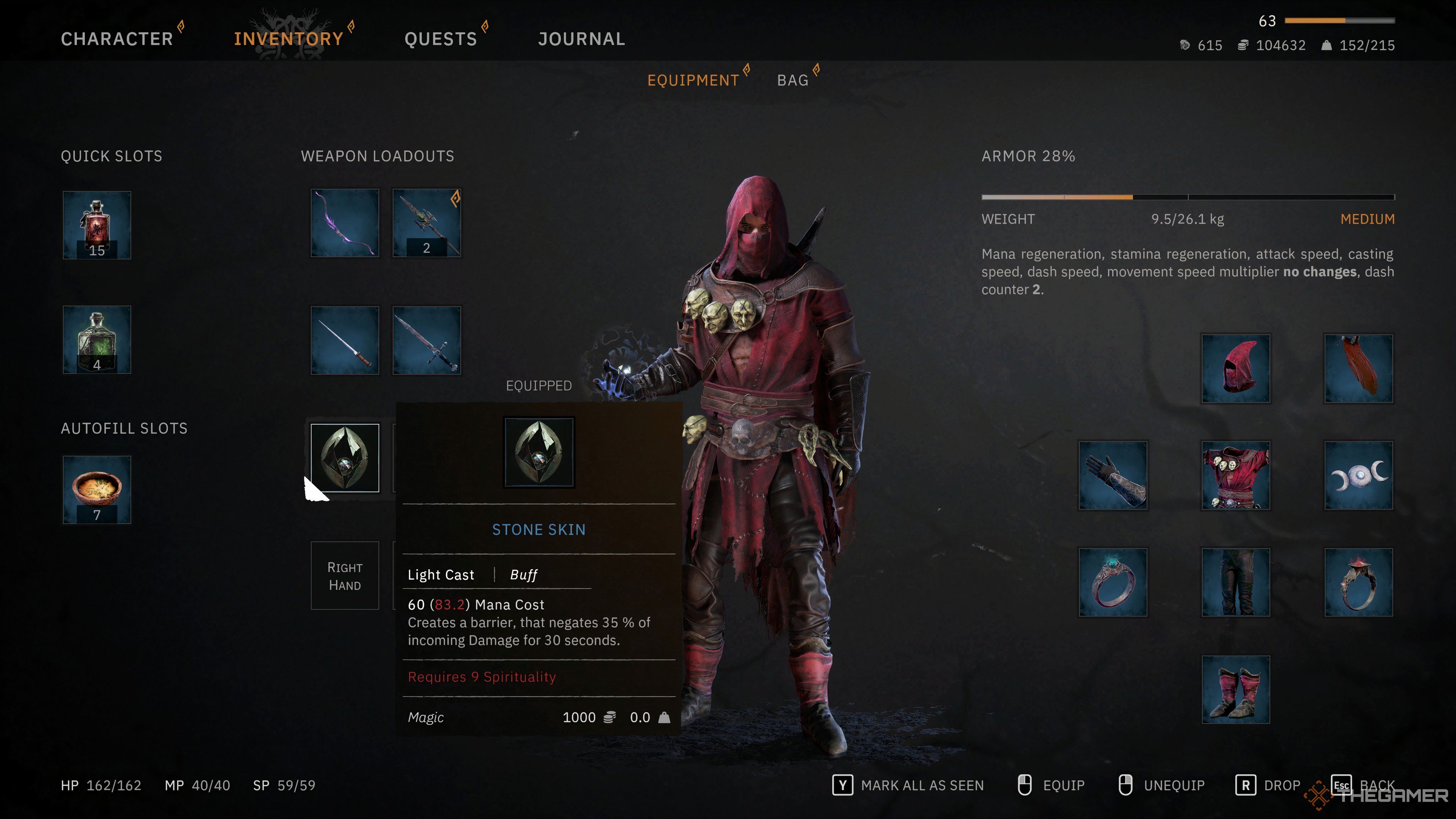 Stone Skin Spell in Tainted Grail Fall of Avalon.