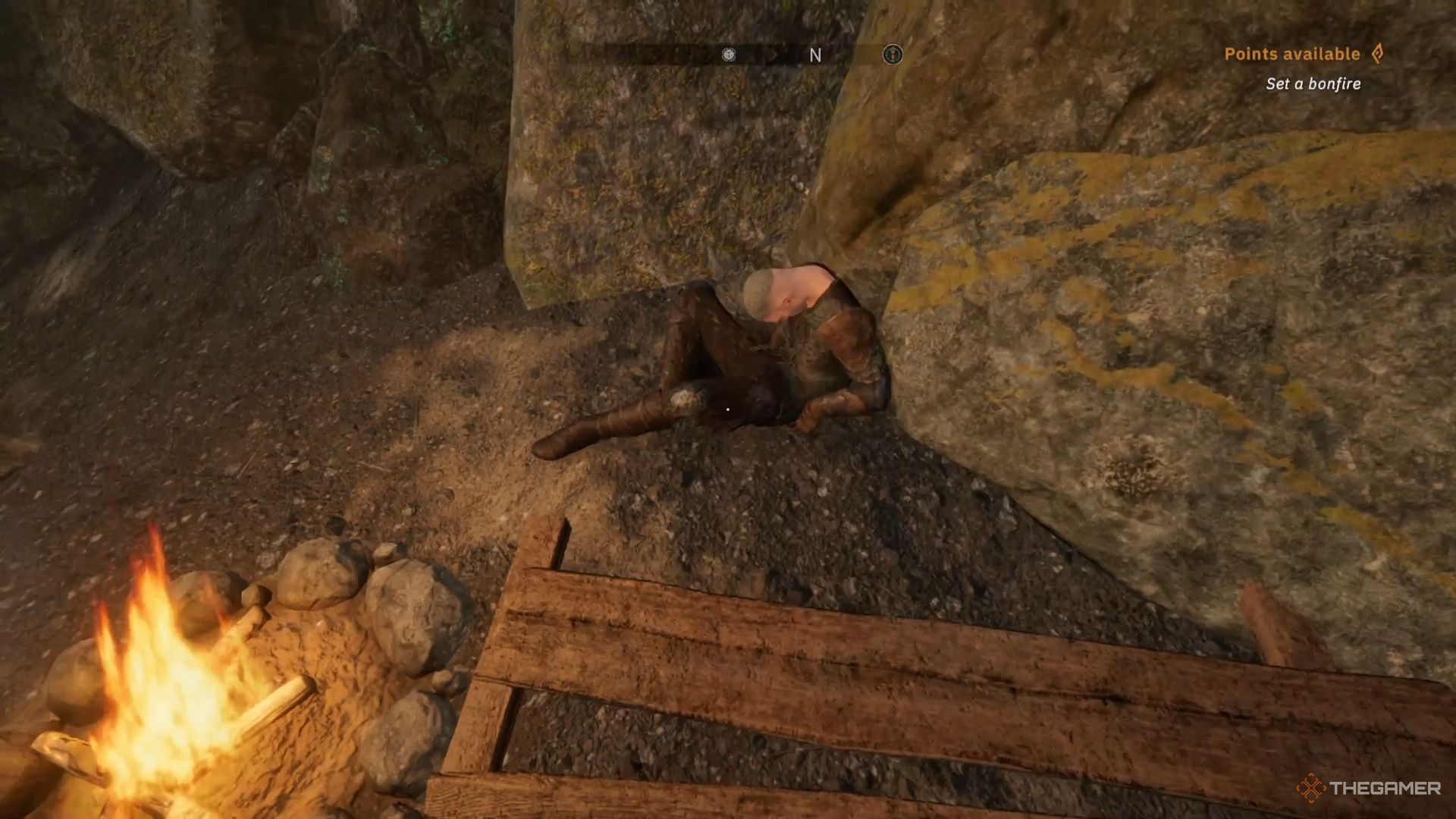 Tainted Grail The Fall of Avalon Keeper tag location by the Flooded Mine entrance.