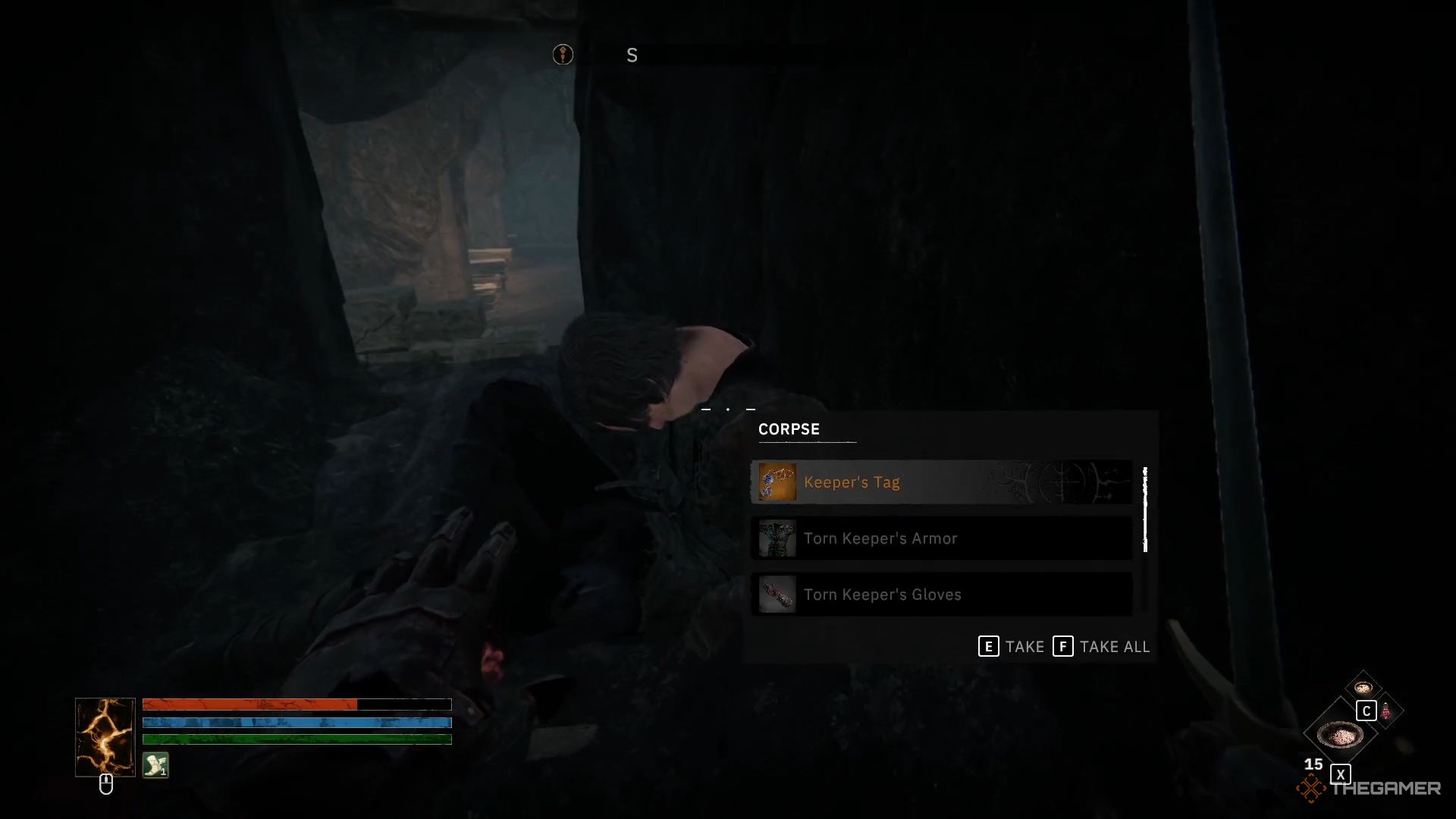 Tainted Grail The Fall of Avalon Keeper tag location by the forgotten cemetery crypt overlook.