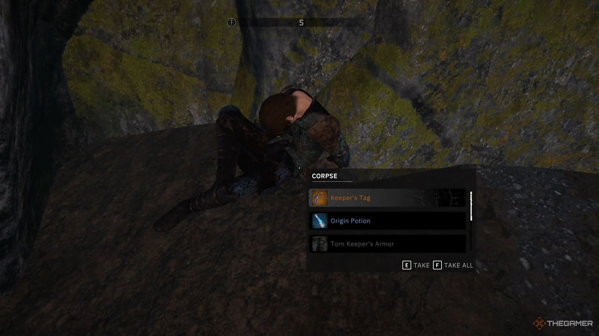 Tainted Grail The Fall of Avalon Keeper tag location in the ravine by the fort.