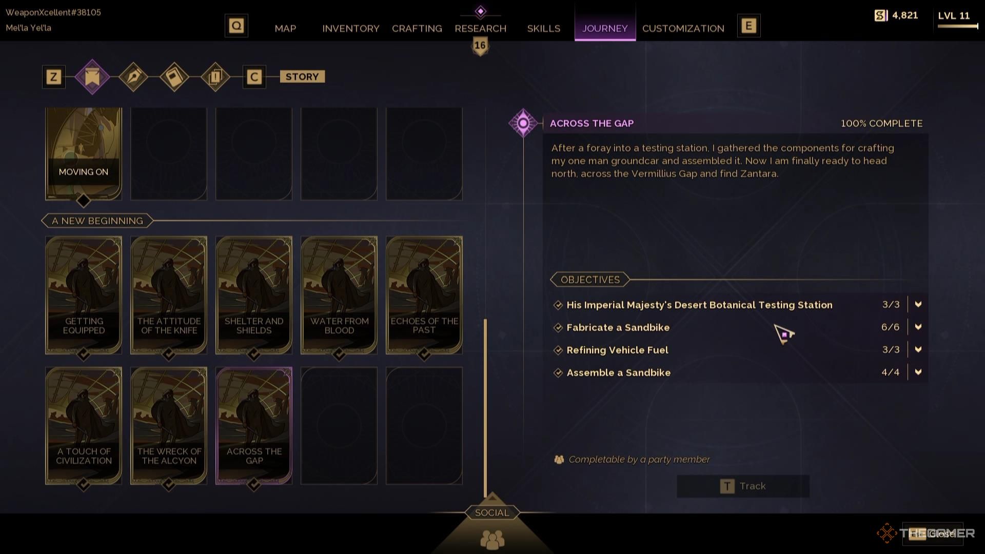 The Across The Gap quest in Dune Awakening.