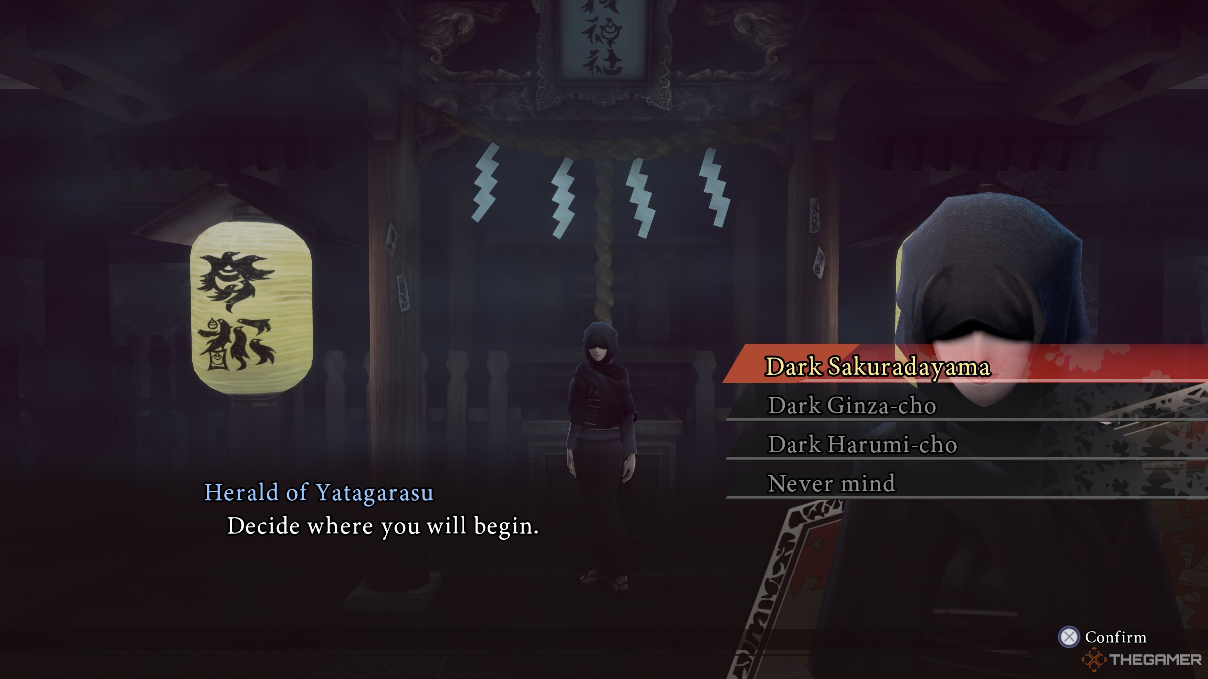The Herald of Yatagarasu sending Raidou to get the prisms in Raidou Remastered The Mystery of the Soulless Army.