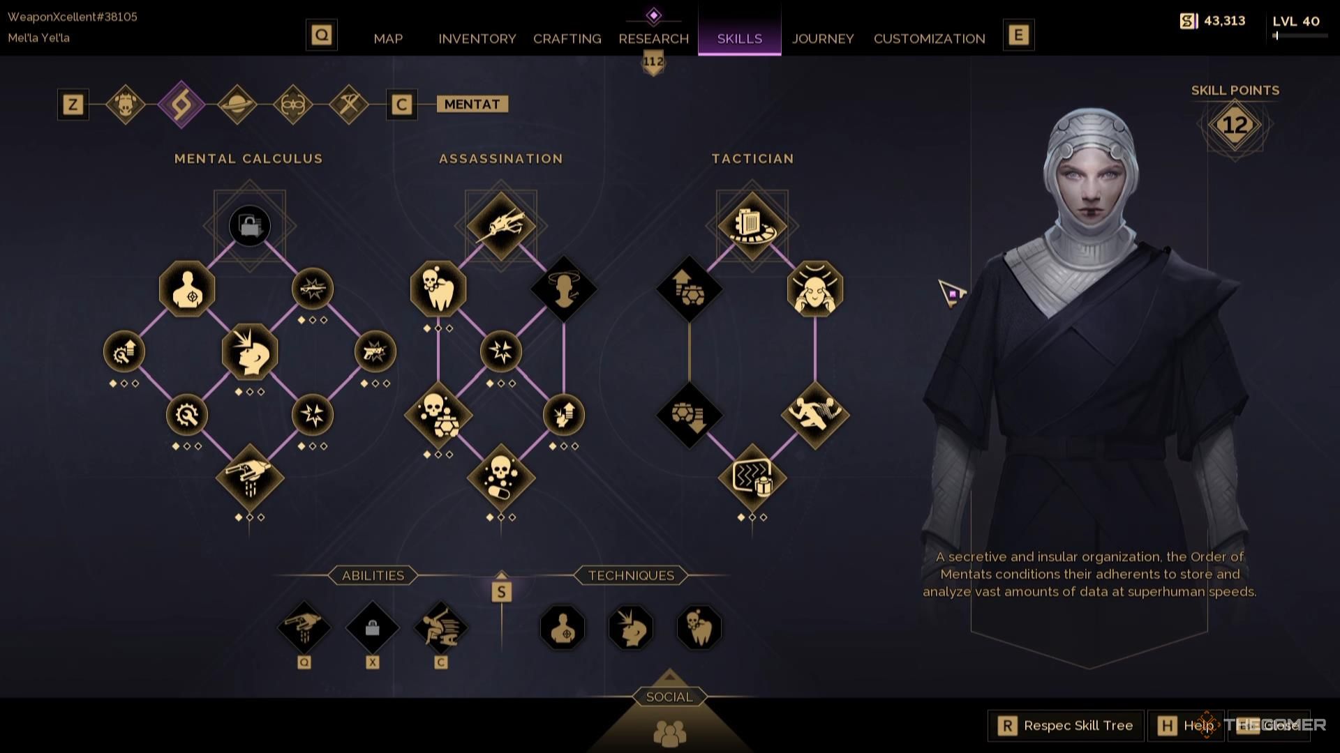 The skill in the Mentat tree in Dune Awakening.