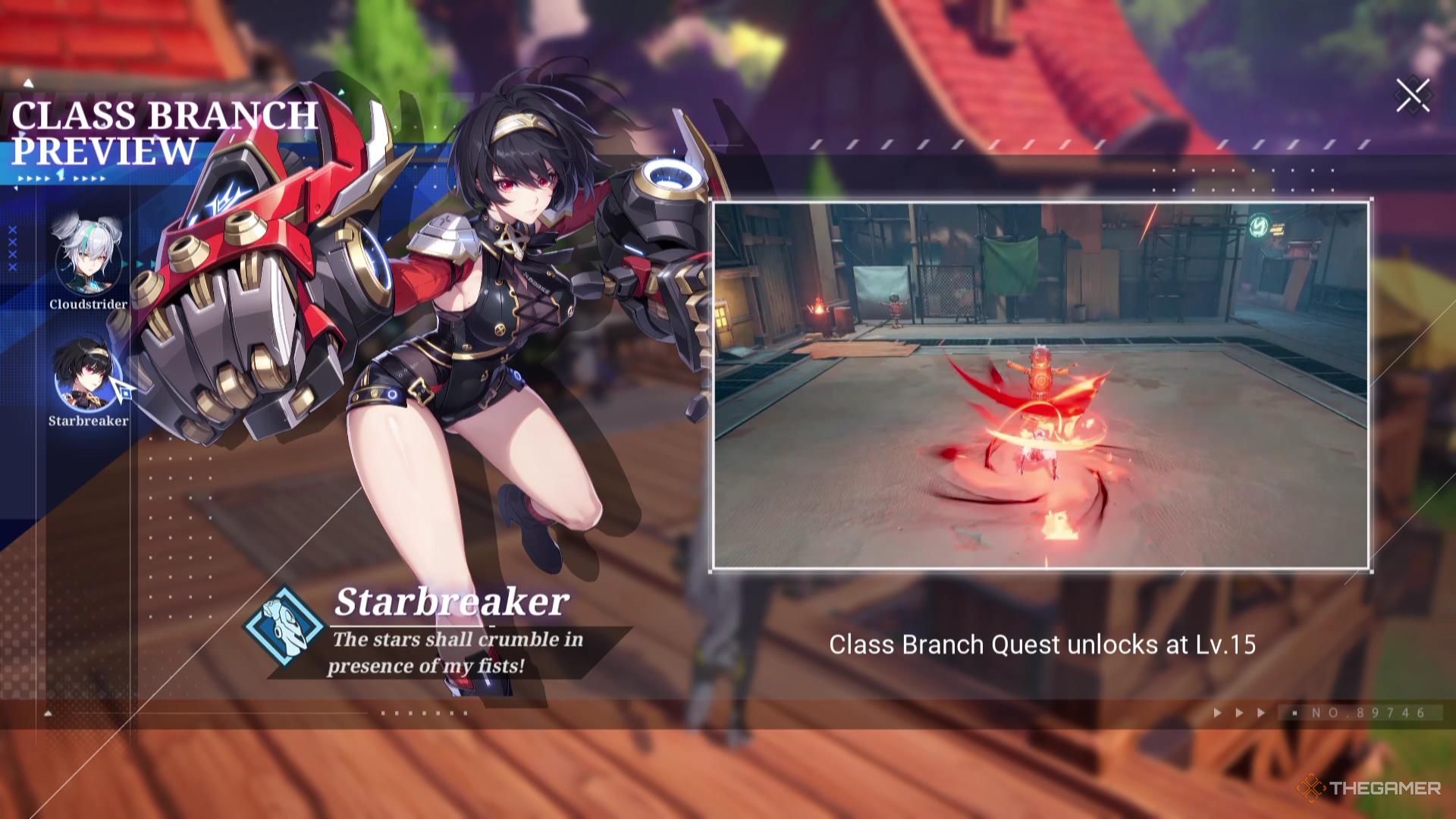The Starbreaker class branch preview in Crystal of Atlan.