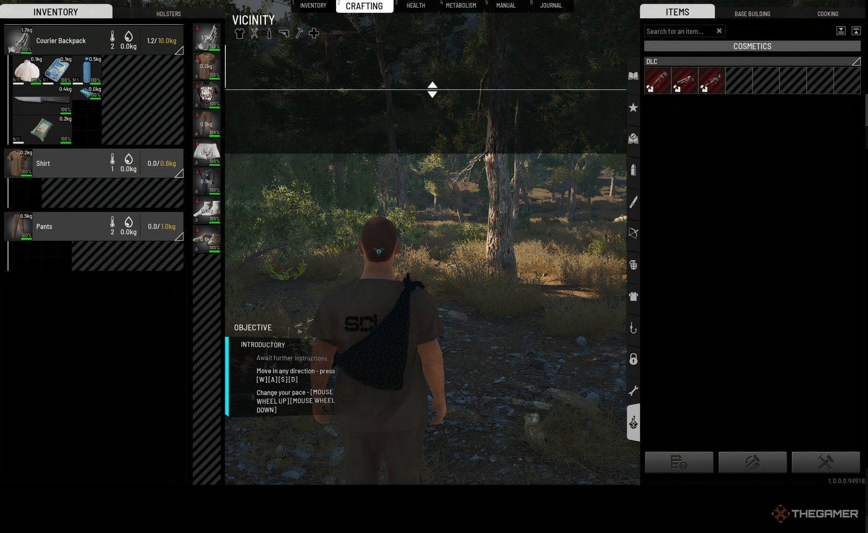 Finding the Twitch Drops under the Crafting menu in SCUM.
