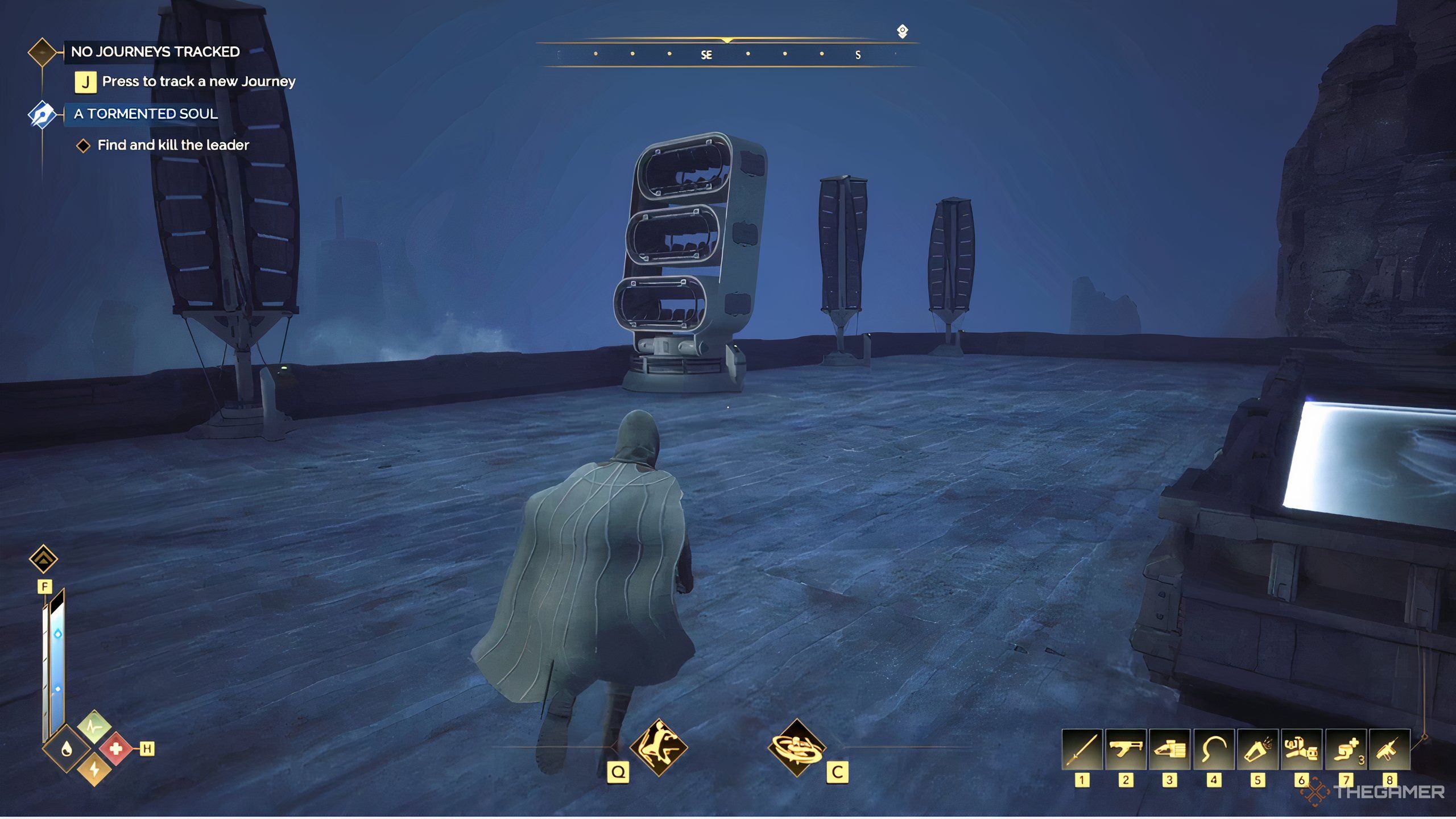 Two different types of Wind Turbines on a sub-fief in Dune: Awakening. 