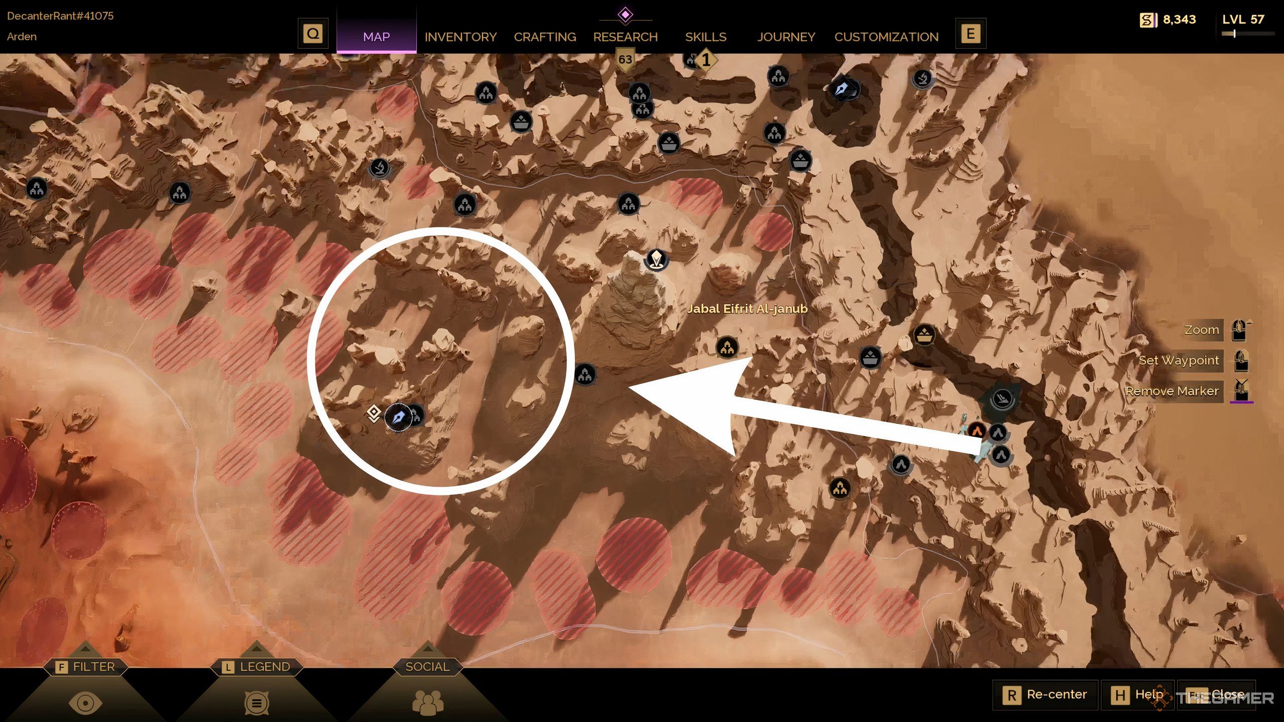 The location of the Sweep base in Dune: Awakening. 