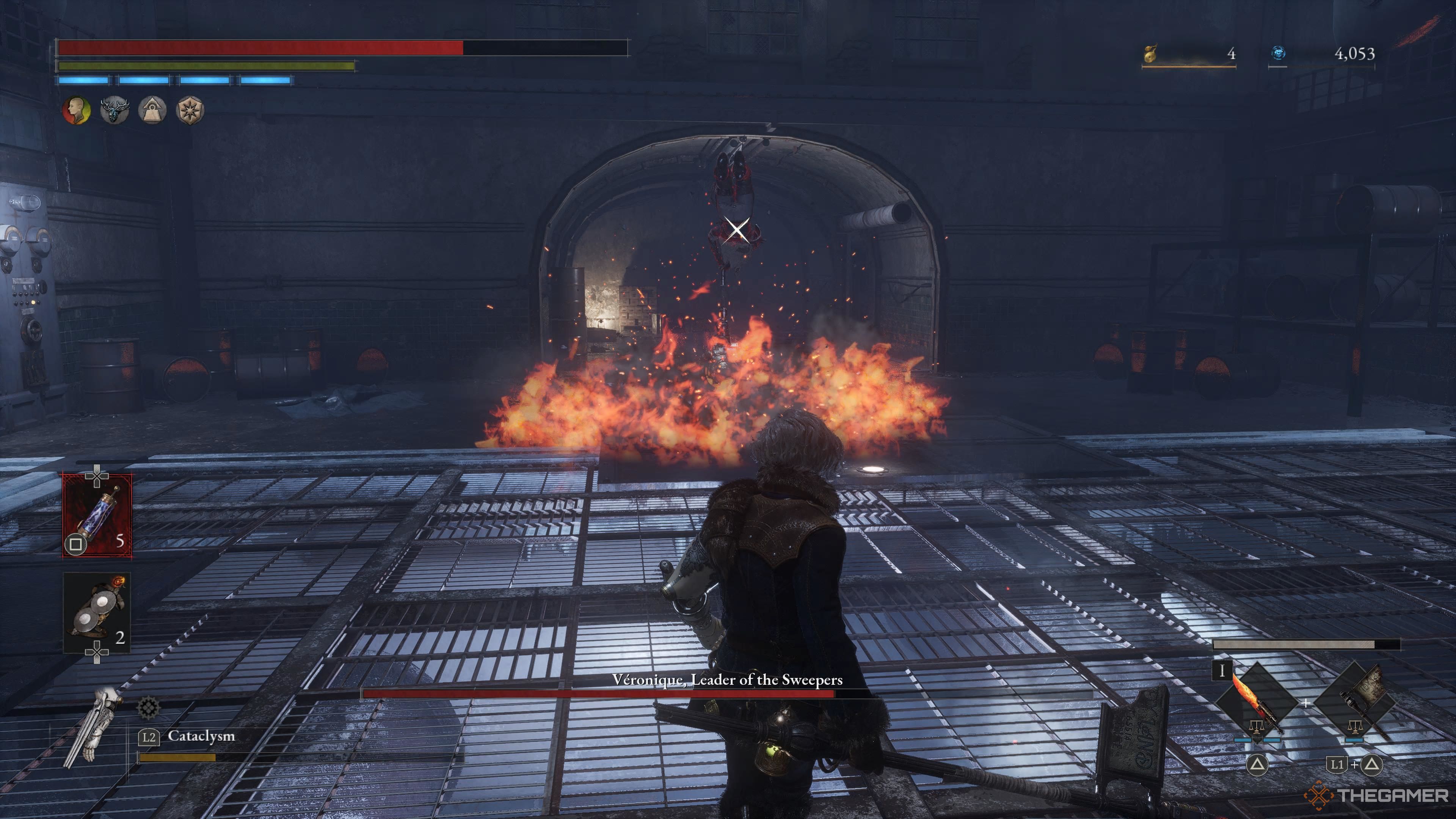 Veronique performing her leaping attack in Lies Of P Overture.
