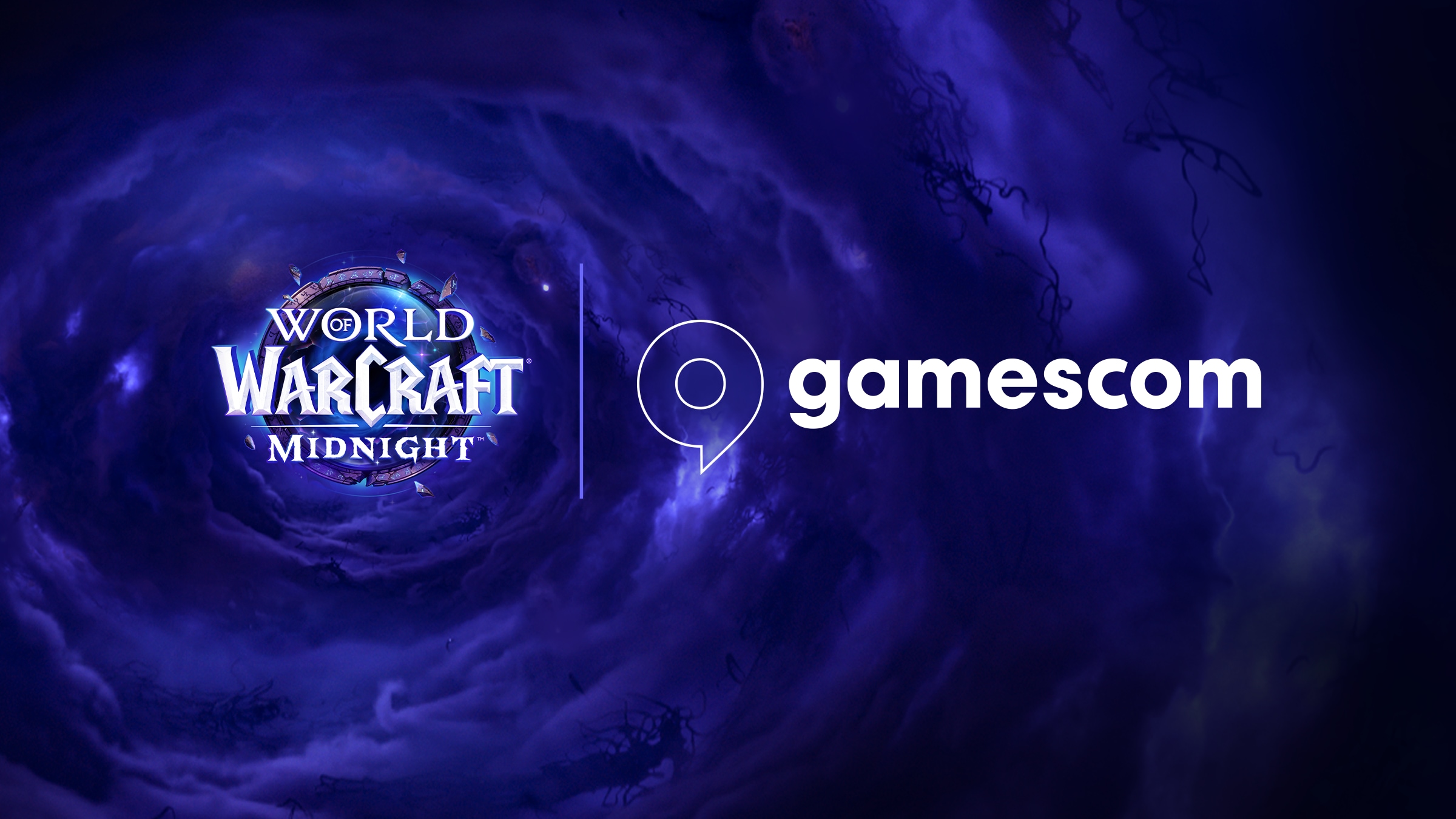 Изображение с анонсом дополнения World of Warcraft: Midnight на Gamescom 2025