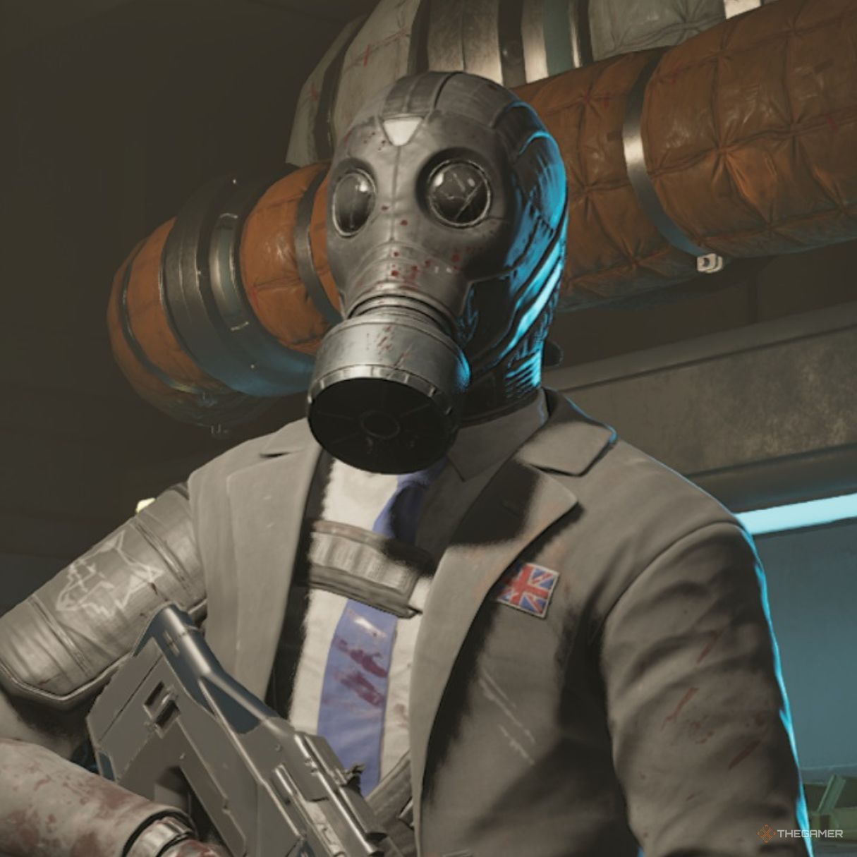Specialist posing with weapon in Killing Floor 3.
