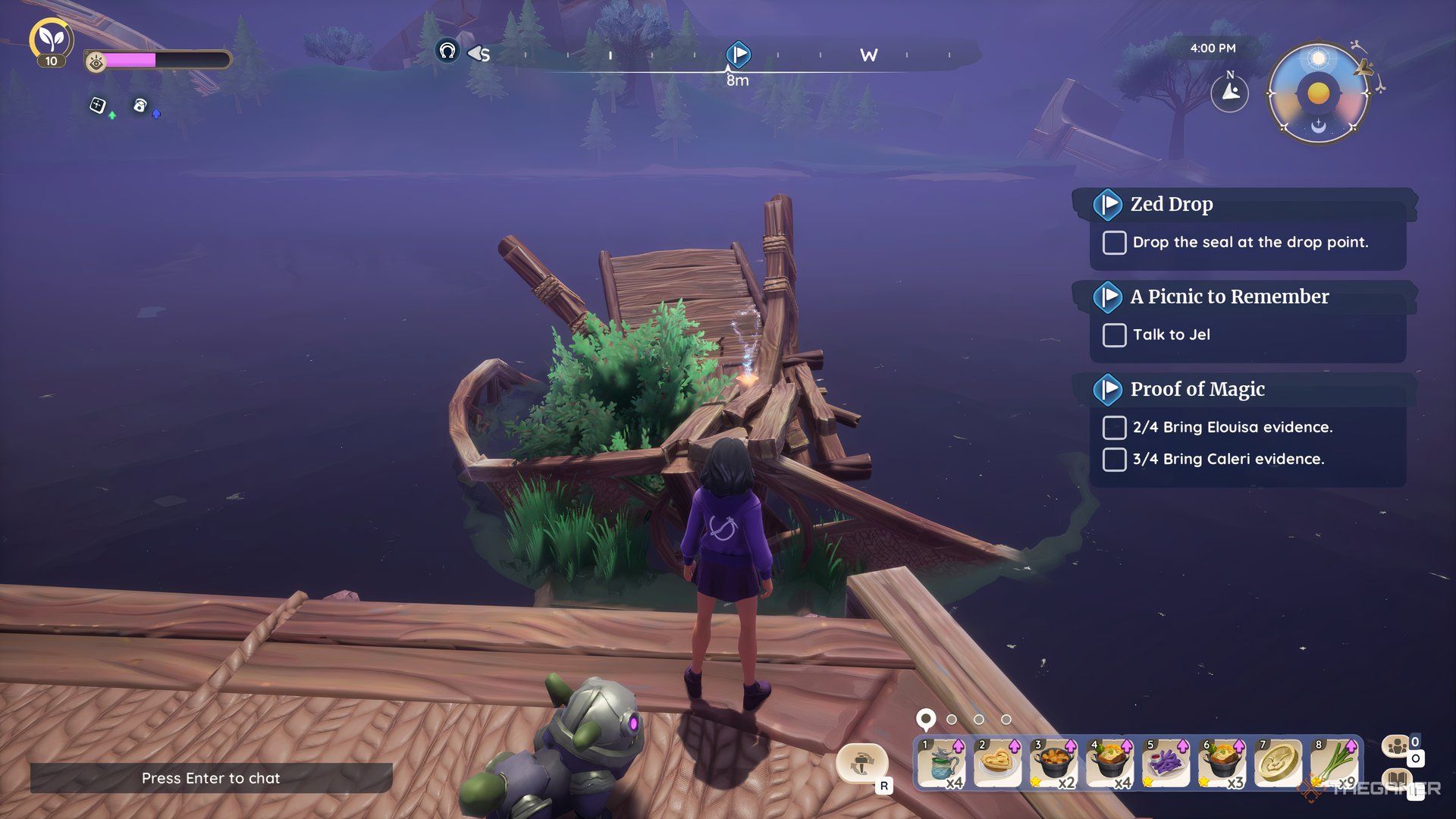 Standing At The Dead Drop In De Mer Dock In Palia.