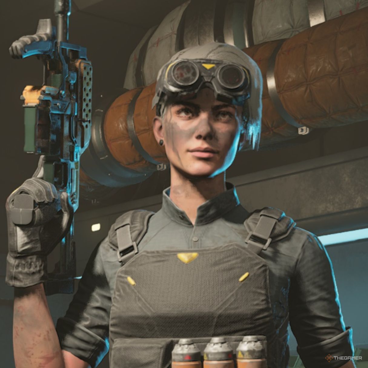 Specialist posing with weapon in Killing Floor 3.