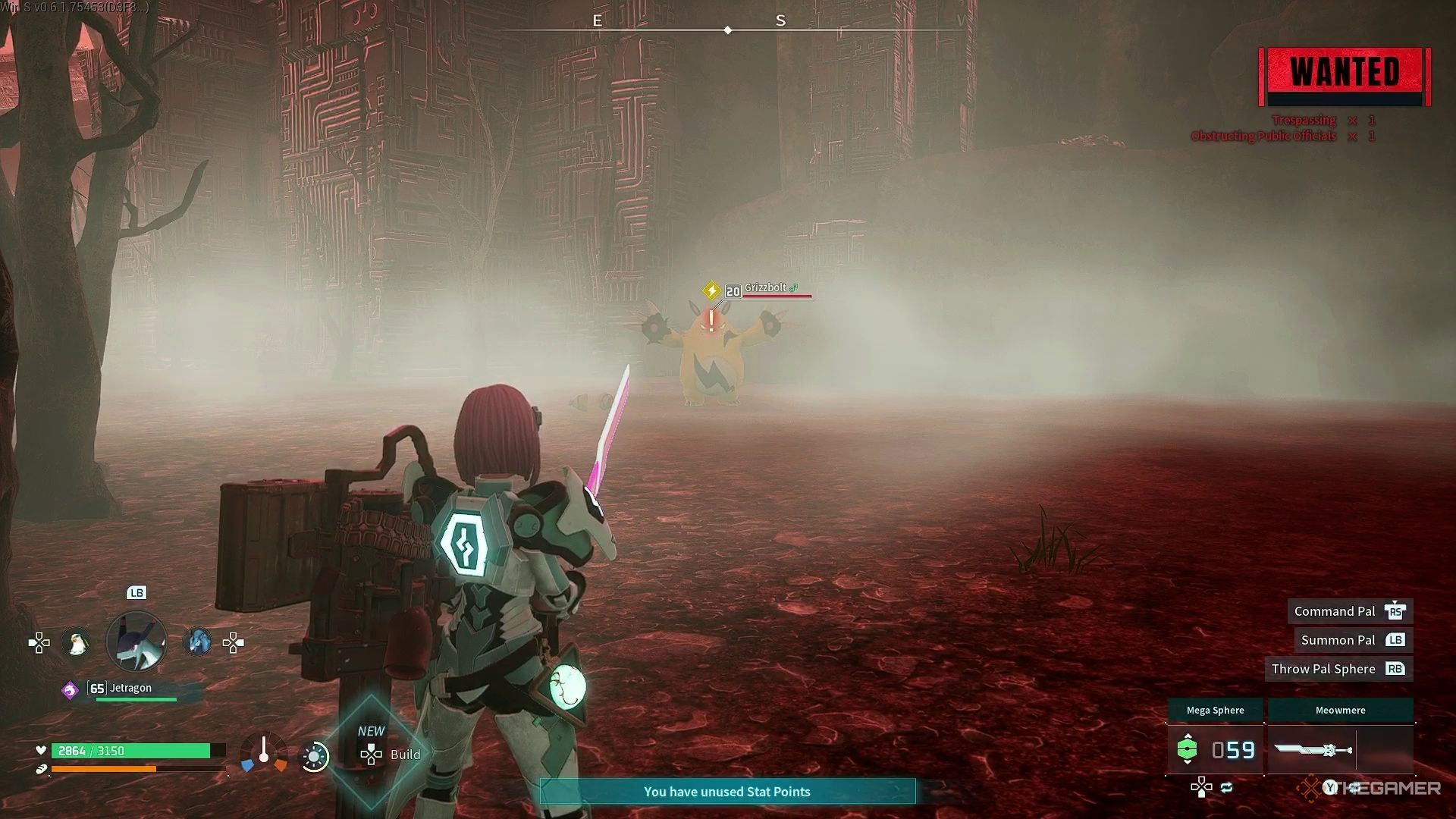 The player has found a Grizzbolt in Palworld.