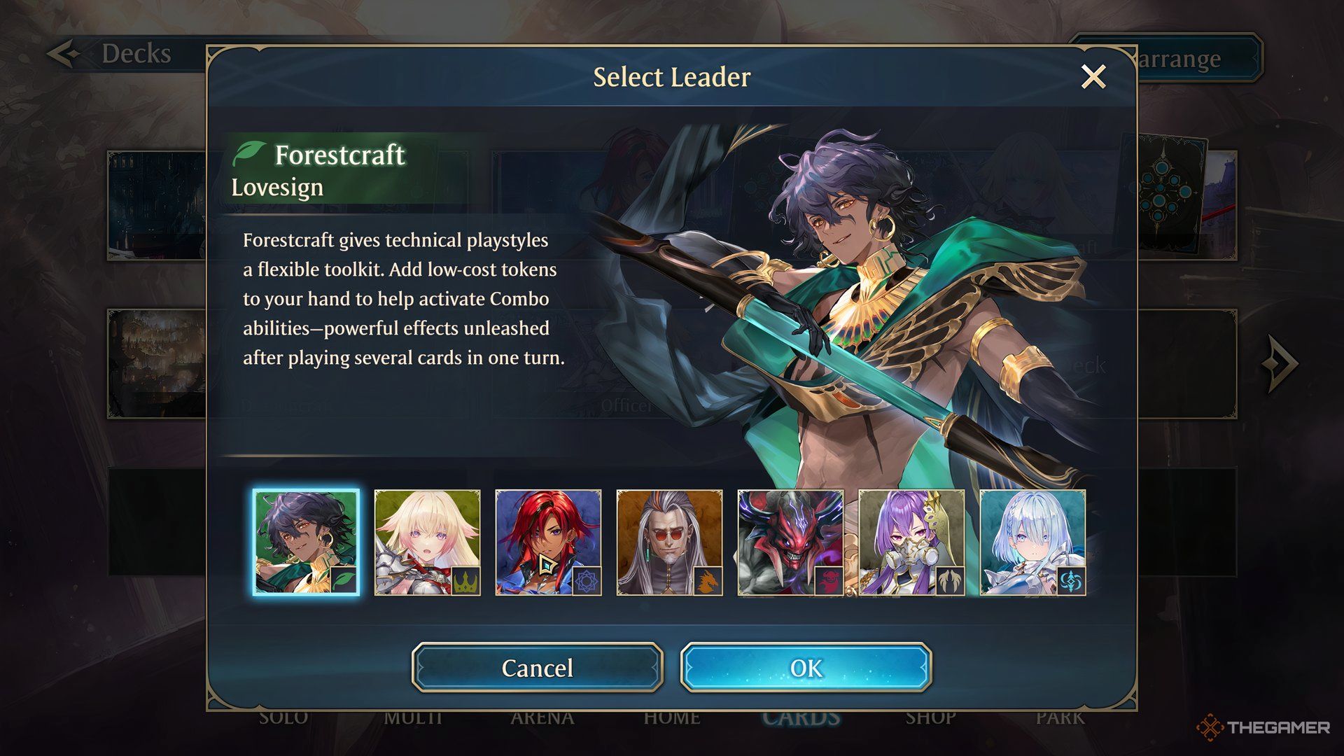 Leader And Class Selection When Building A New Deck In Shadowverse Worlds Beyond.