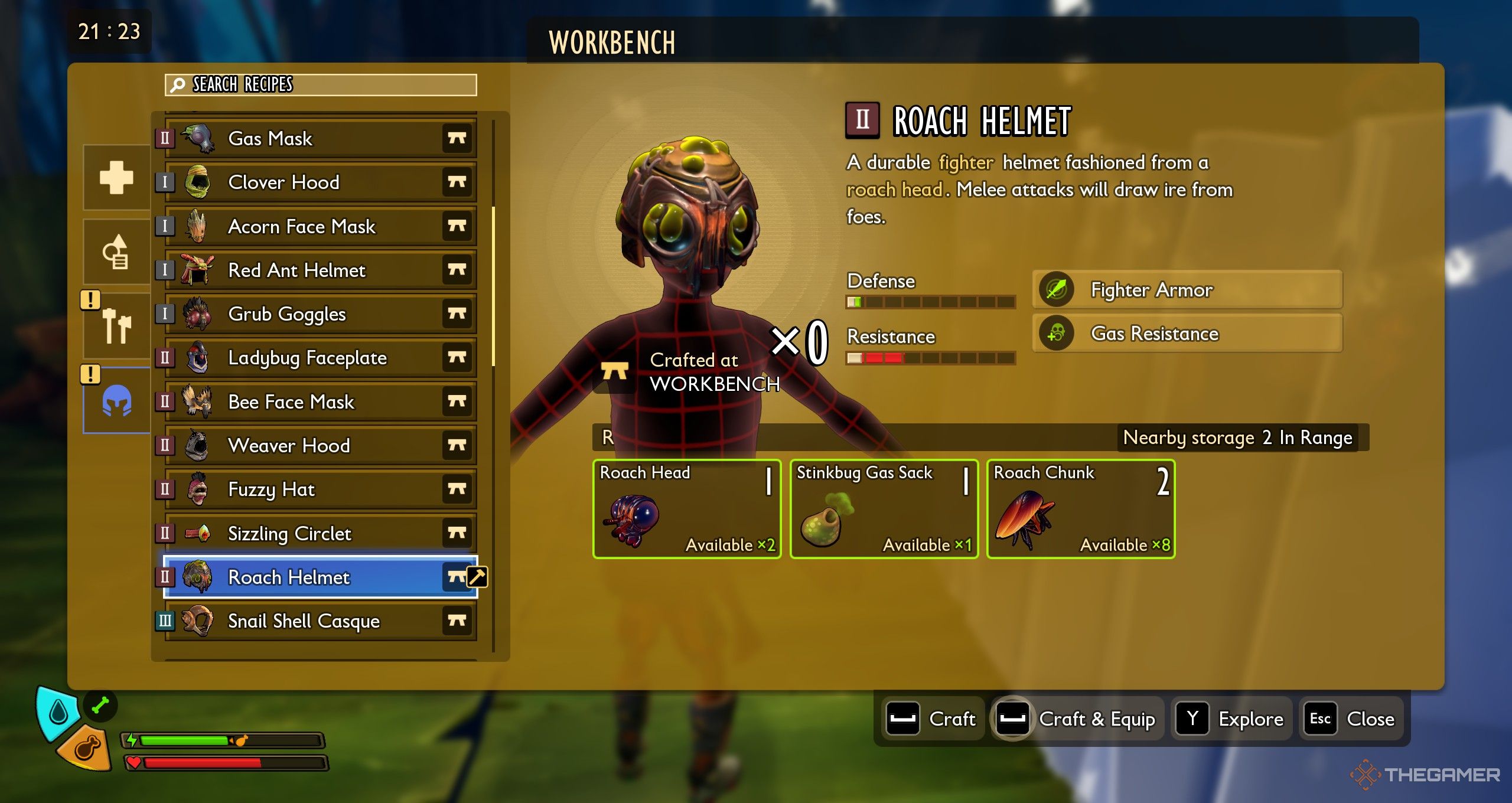 The Roach Helmet in Grounded 2.