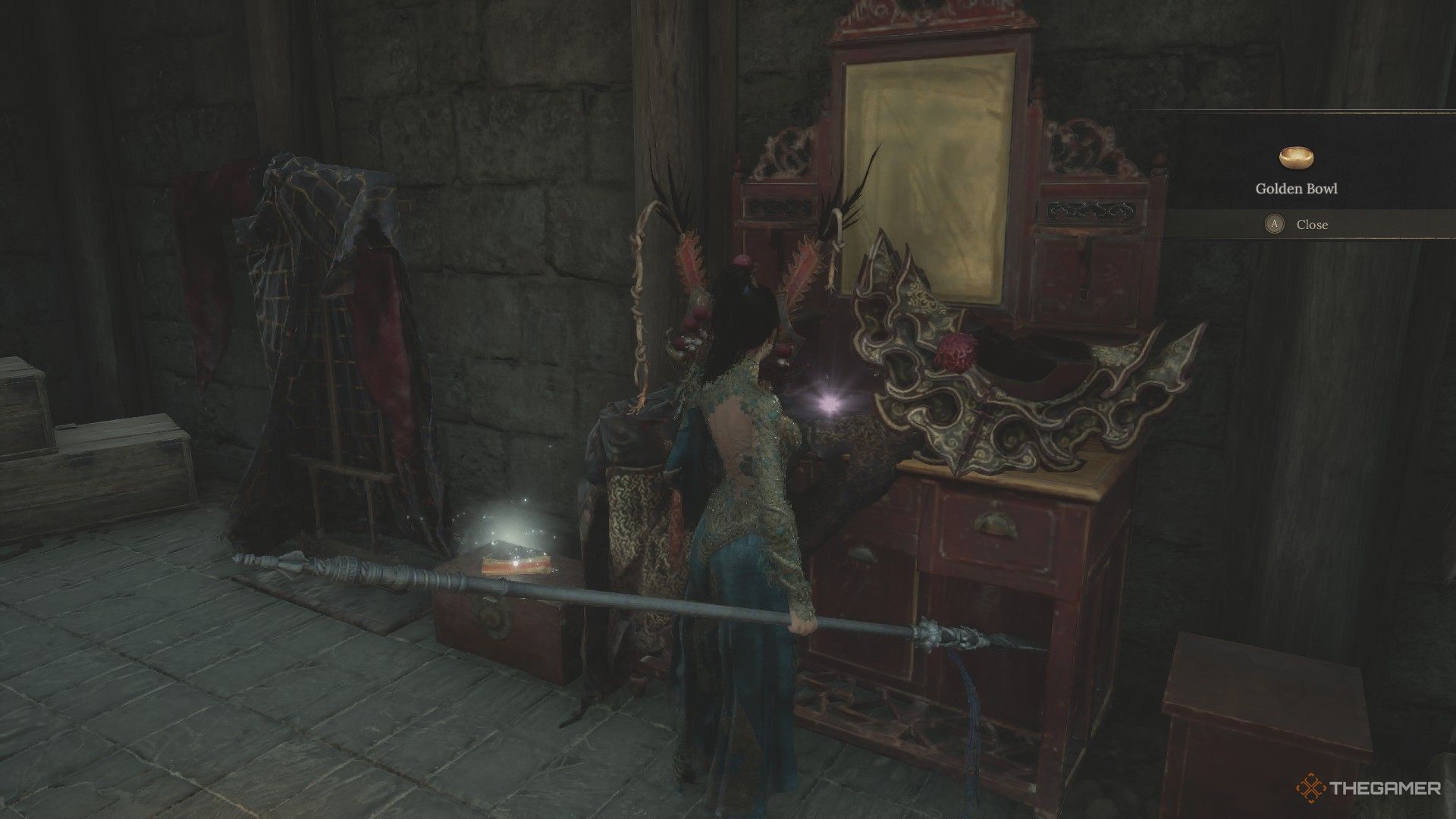Wuchang finds the Golden Bowl near Man-Eater Dhutanga's boss room in Wuchang: Fallen Feathers.