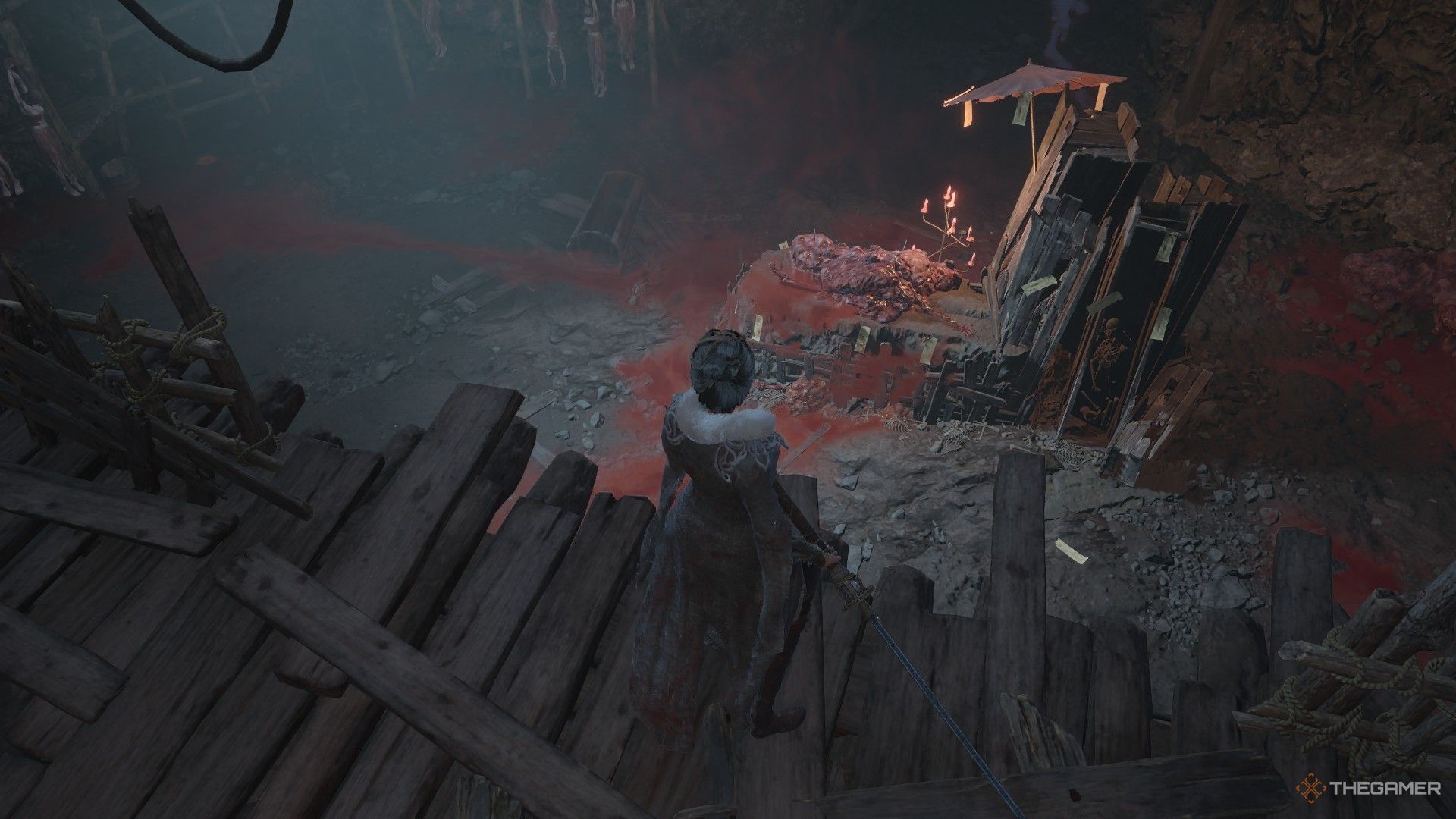 Player finds the Mad Doctor's and Glut's corpse location in Wuchang: Fallen Feathers.