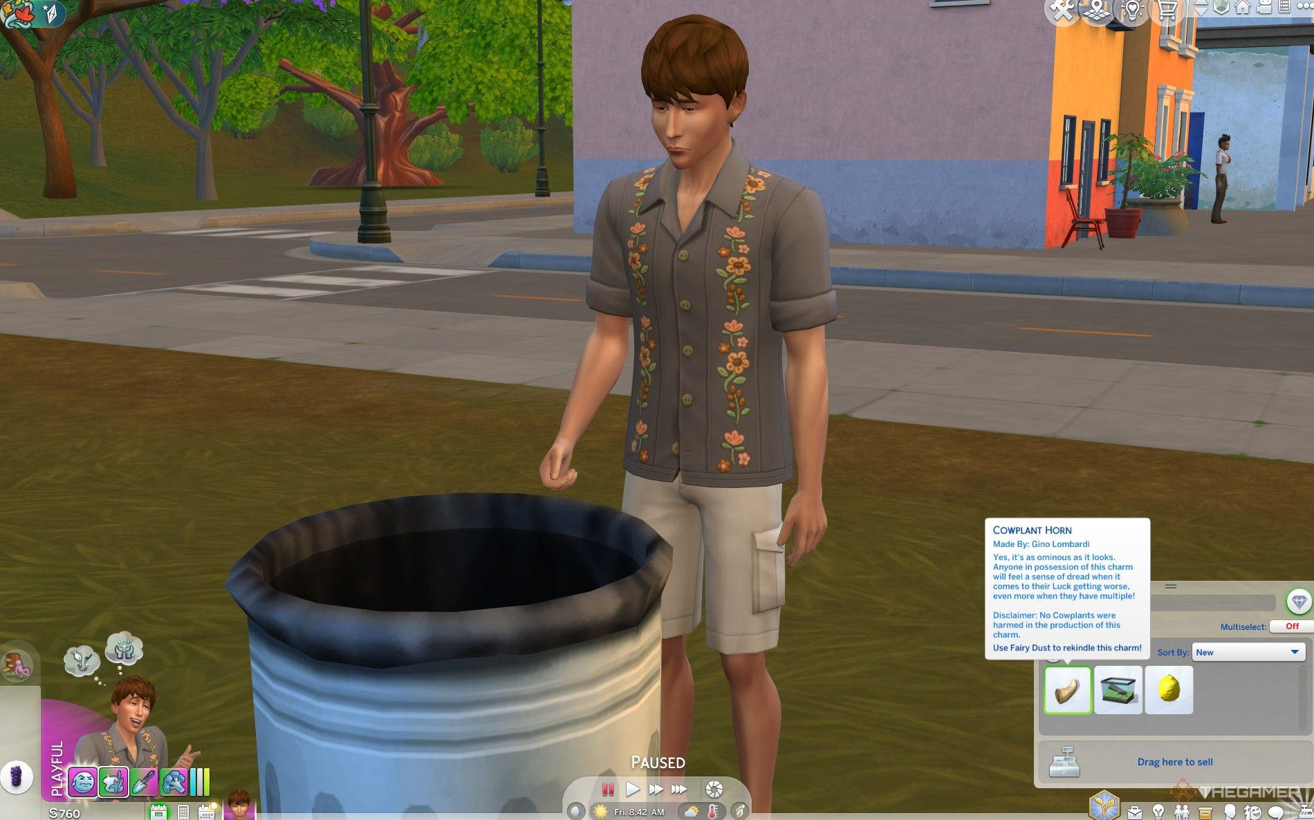 A bad luck charm in The Sims 4 Enchanted by Nature.