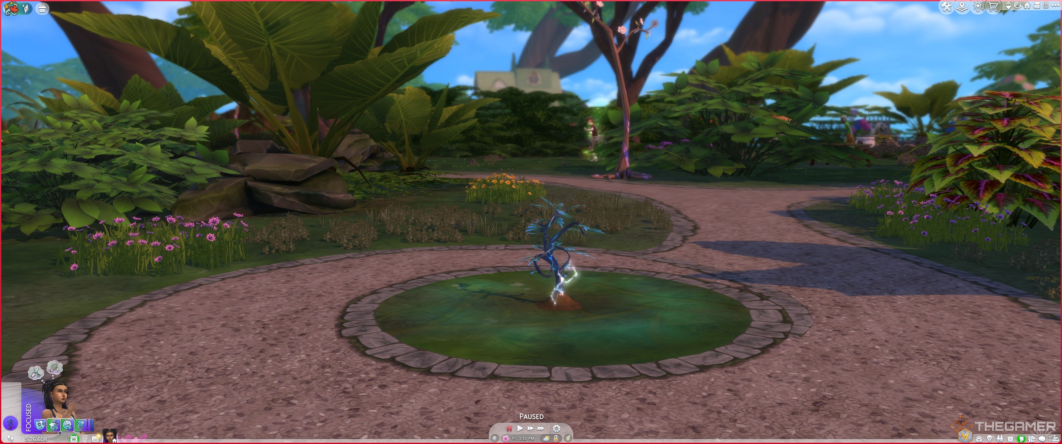 A close up of lightning leaf in everdew in The Sims 4 Enchanted By Nature.