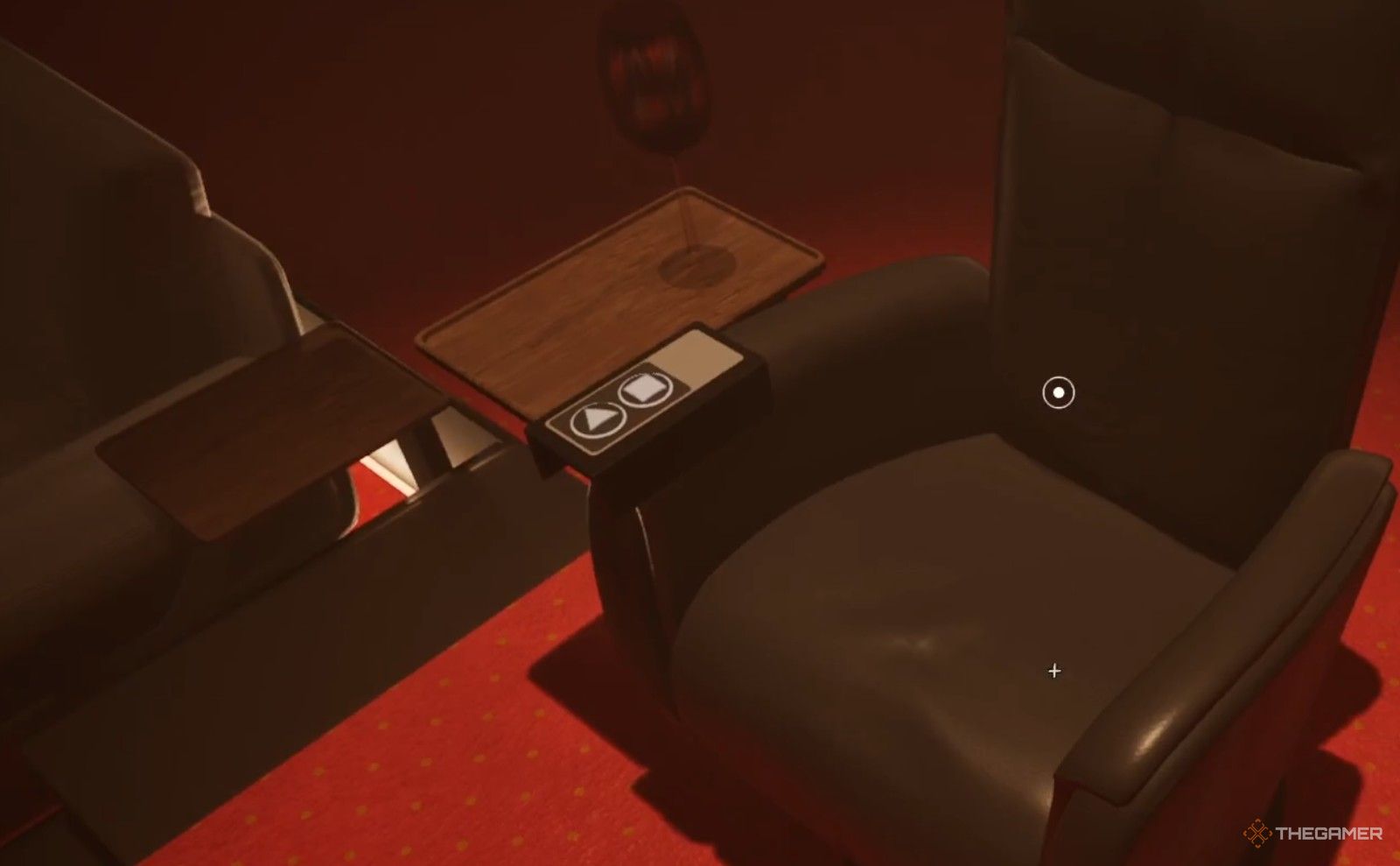 A director's chair with a glass of wine from Dead Take.