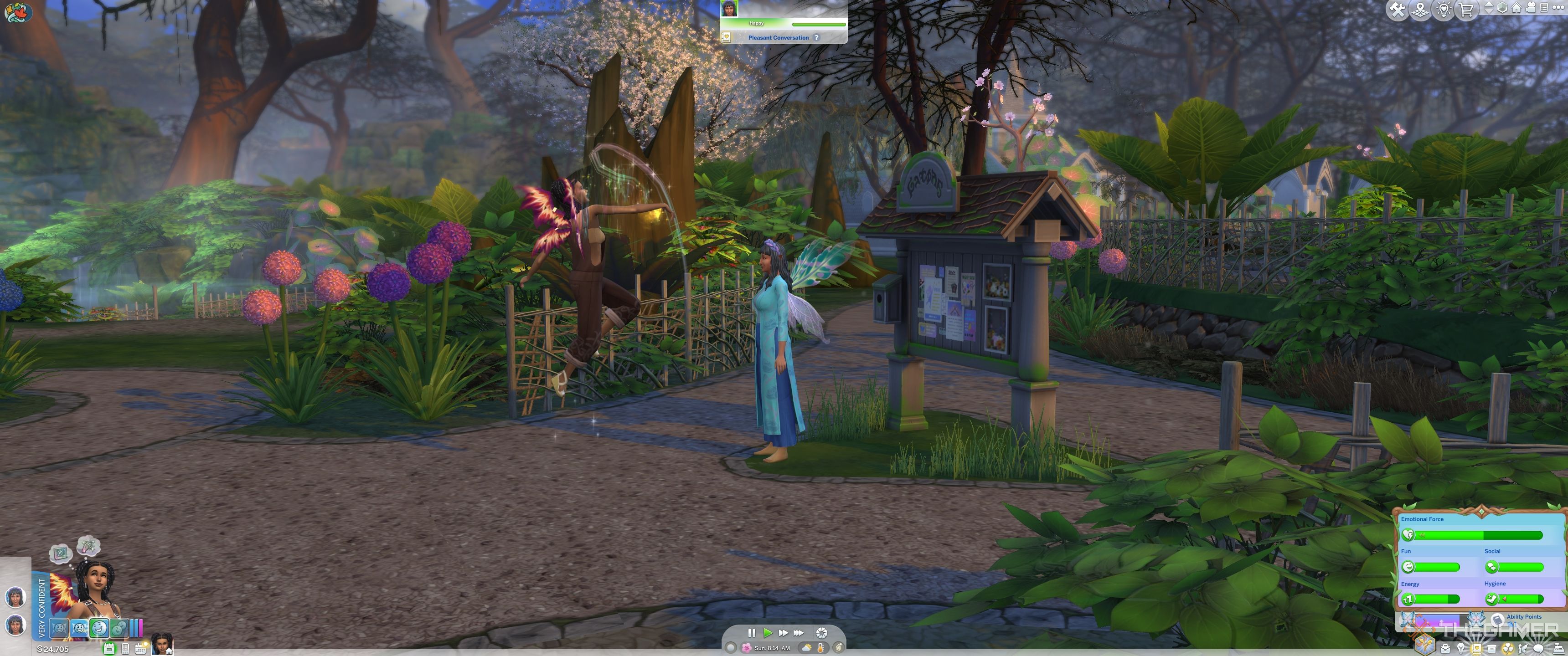 A fairy mid ability cast in The Sims 4 Enchanted By Nature.