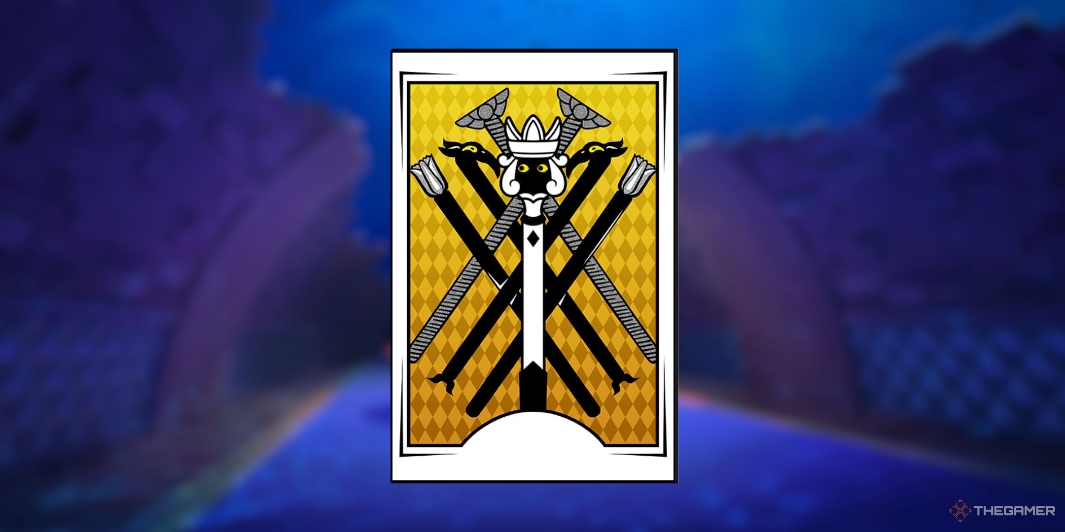A Revelation Card with a staff wearing a crown in Persona 5 The Phantom X.
