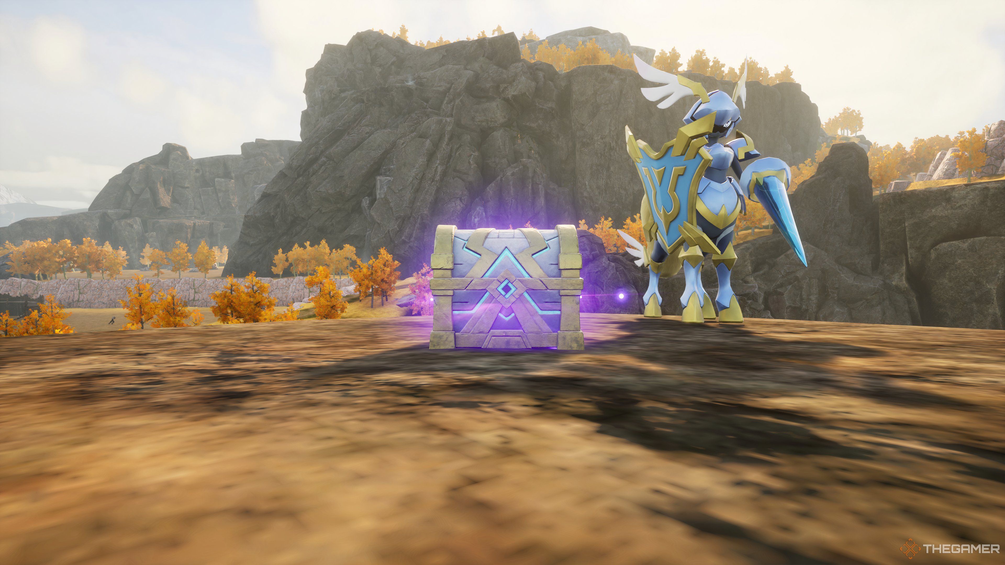 An Epic level treasure box in Palworld.