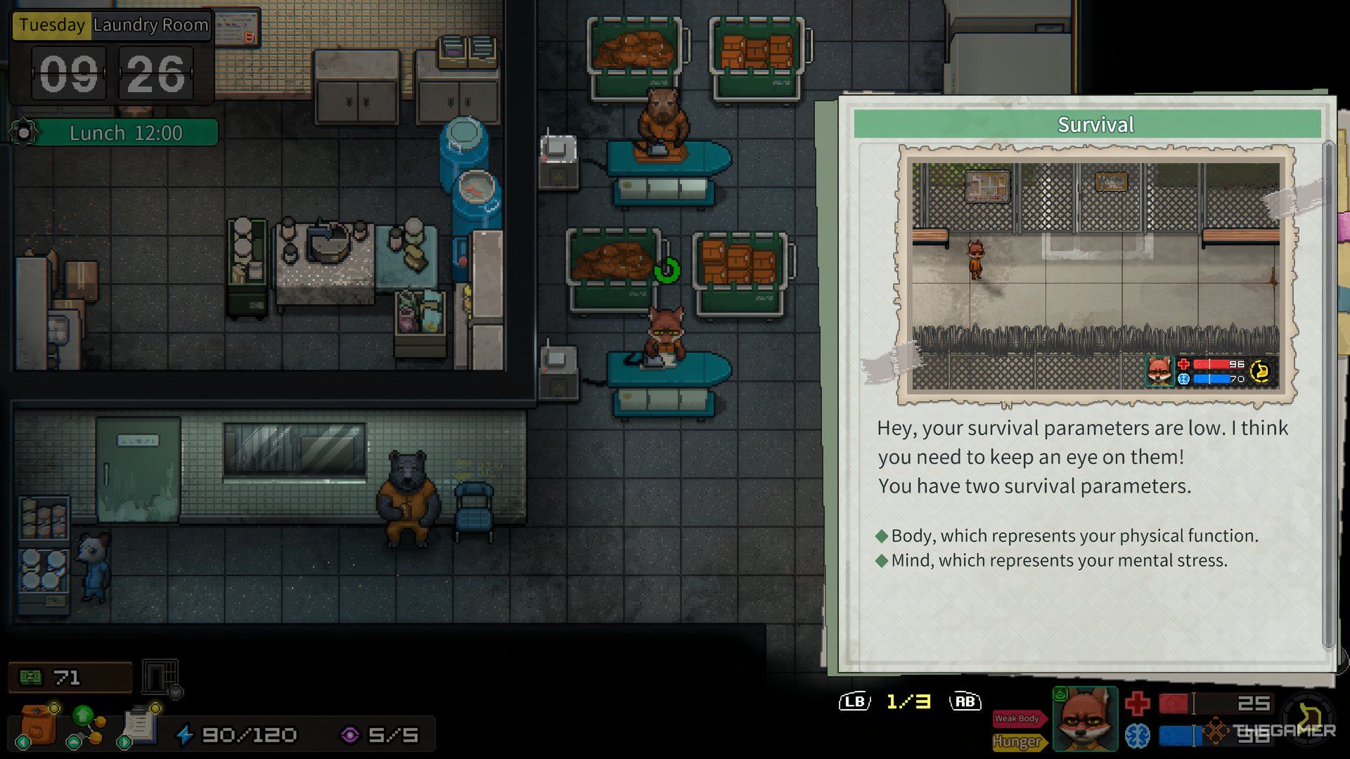 The Tutorial Tip In Back To The Dawn About Survival.
