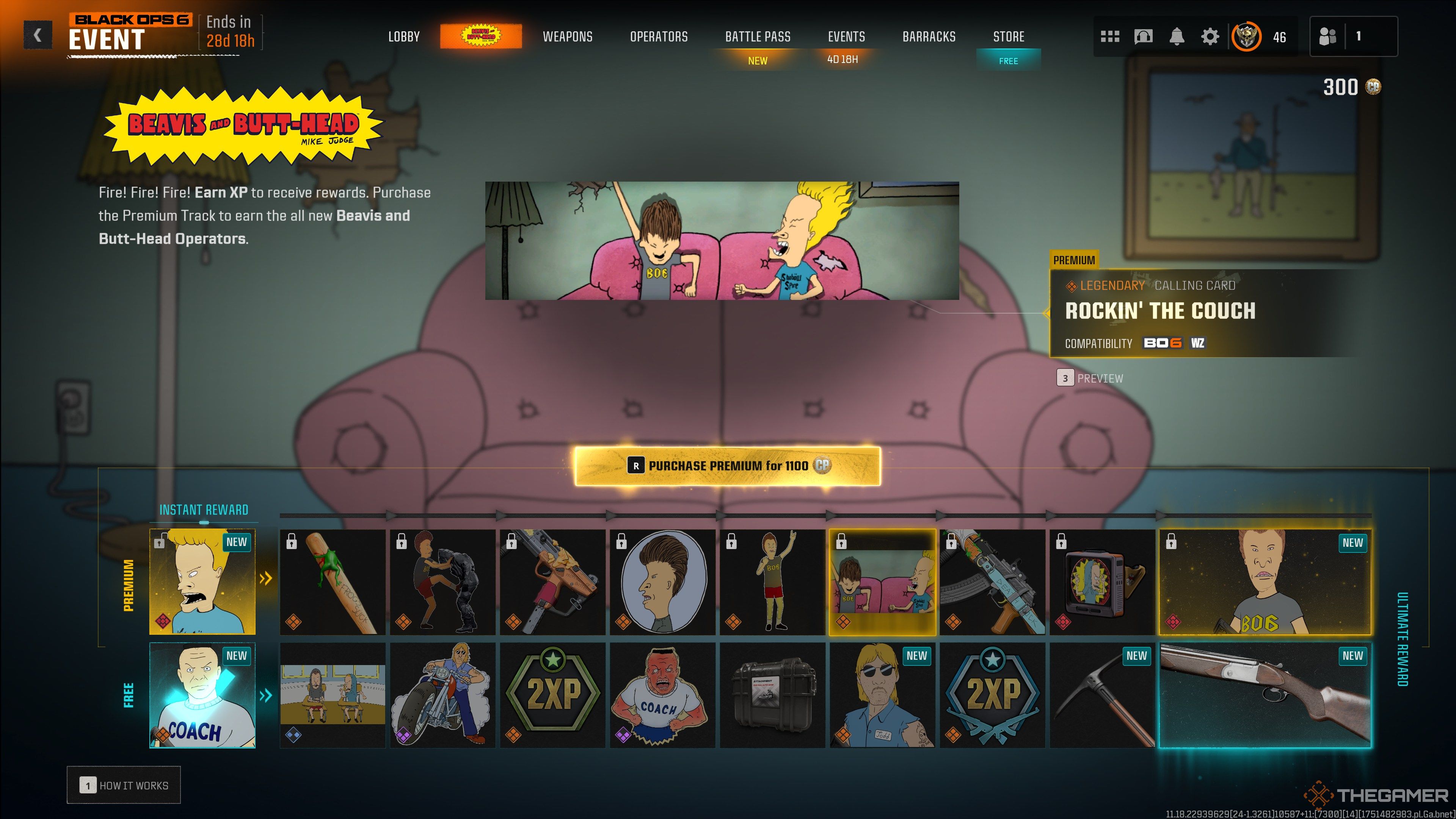 Black Ops 6 Beavis and Butt Head Event Rewards