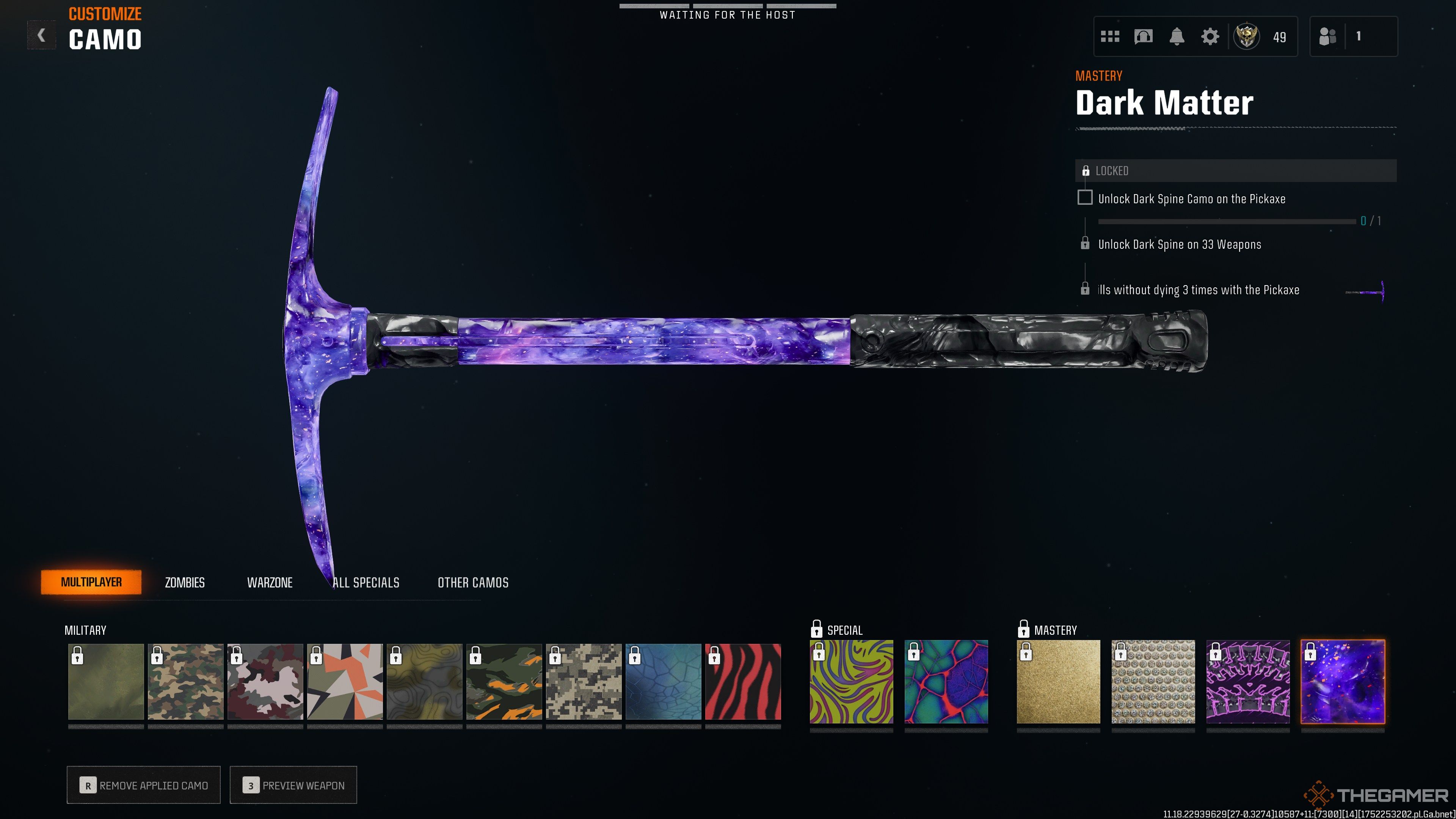Black Ops 6 Pickaxe Multiplayer Camos