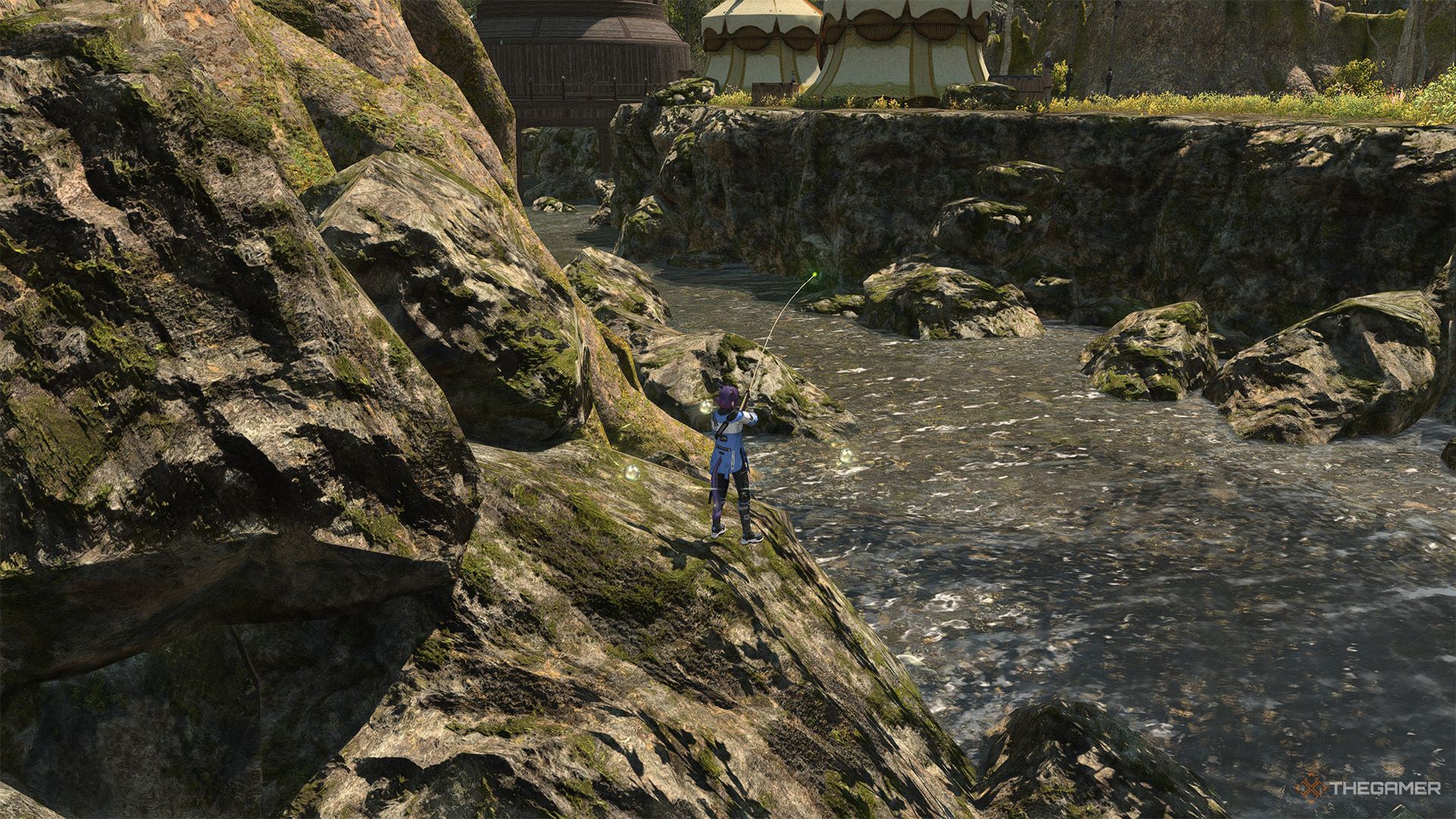 A player fishing for a Chirurgeon in Central Shroud.