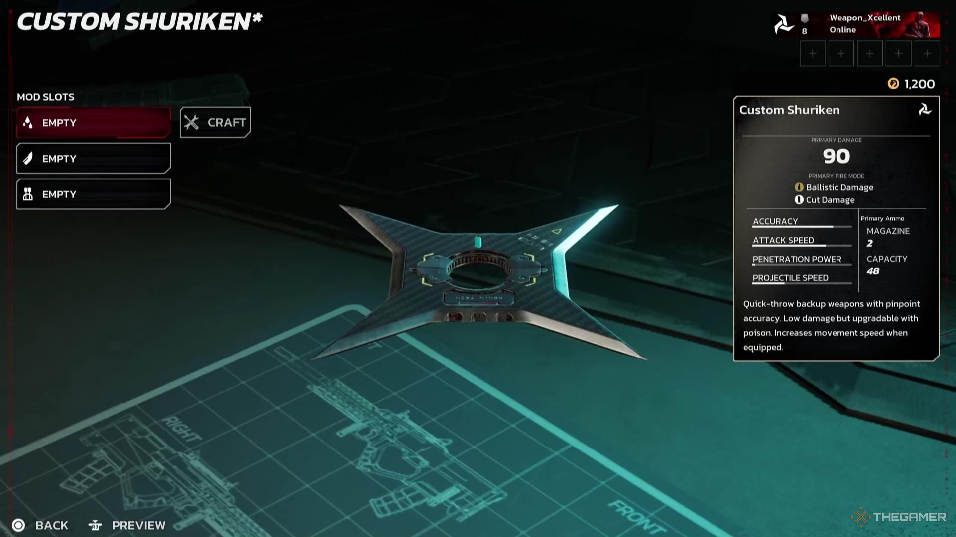 Custom Shuriken in Killing Floor 3.
