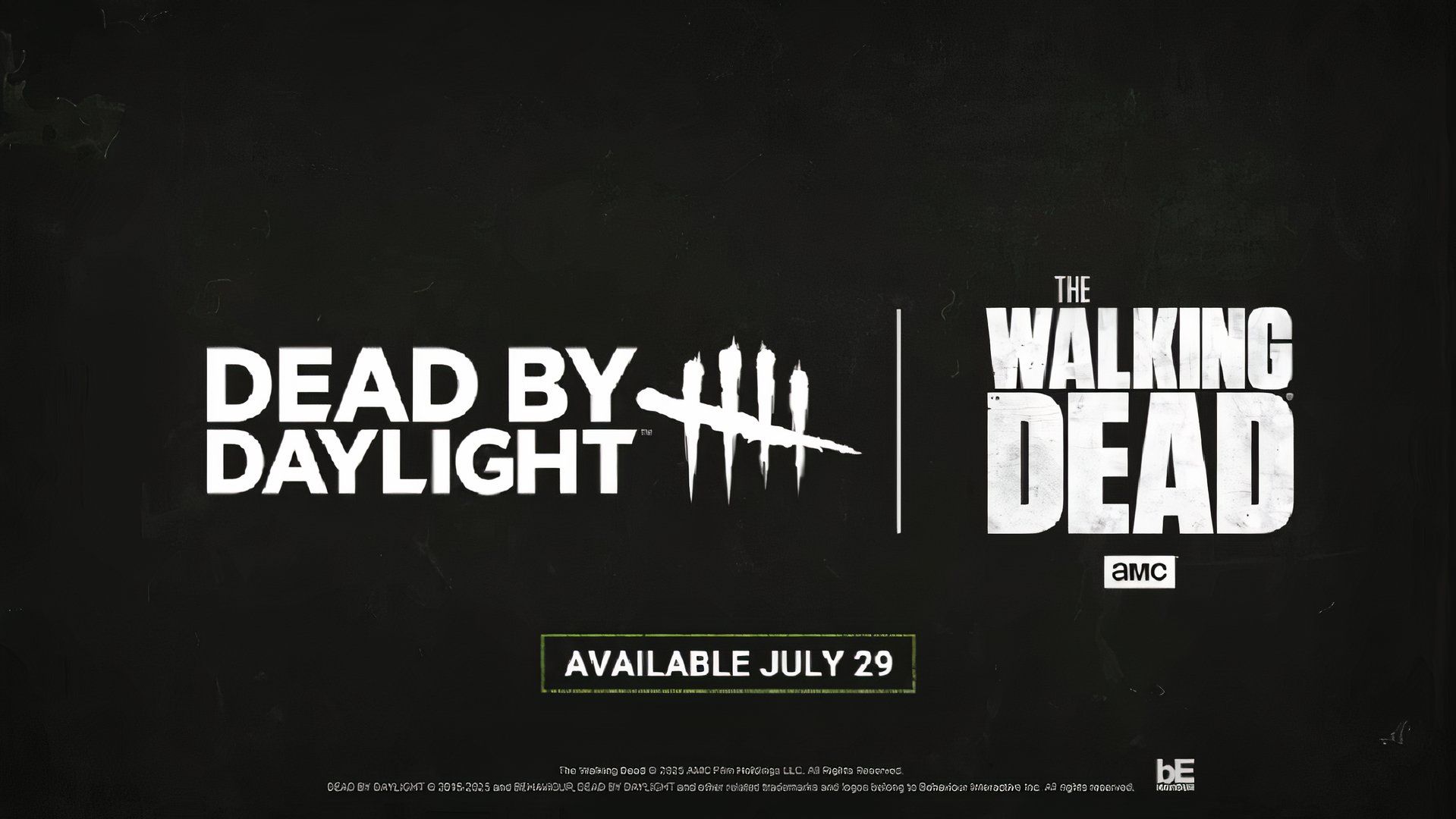 Dead by Daylight The Walking Dead banner showing release date.