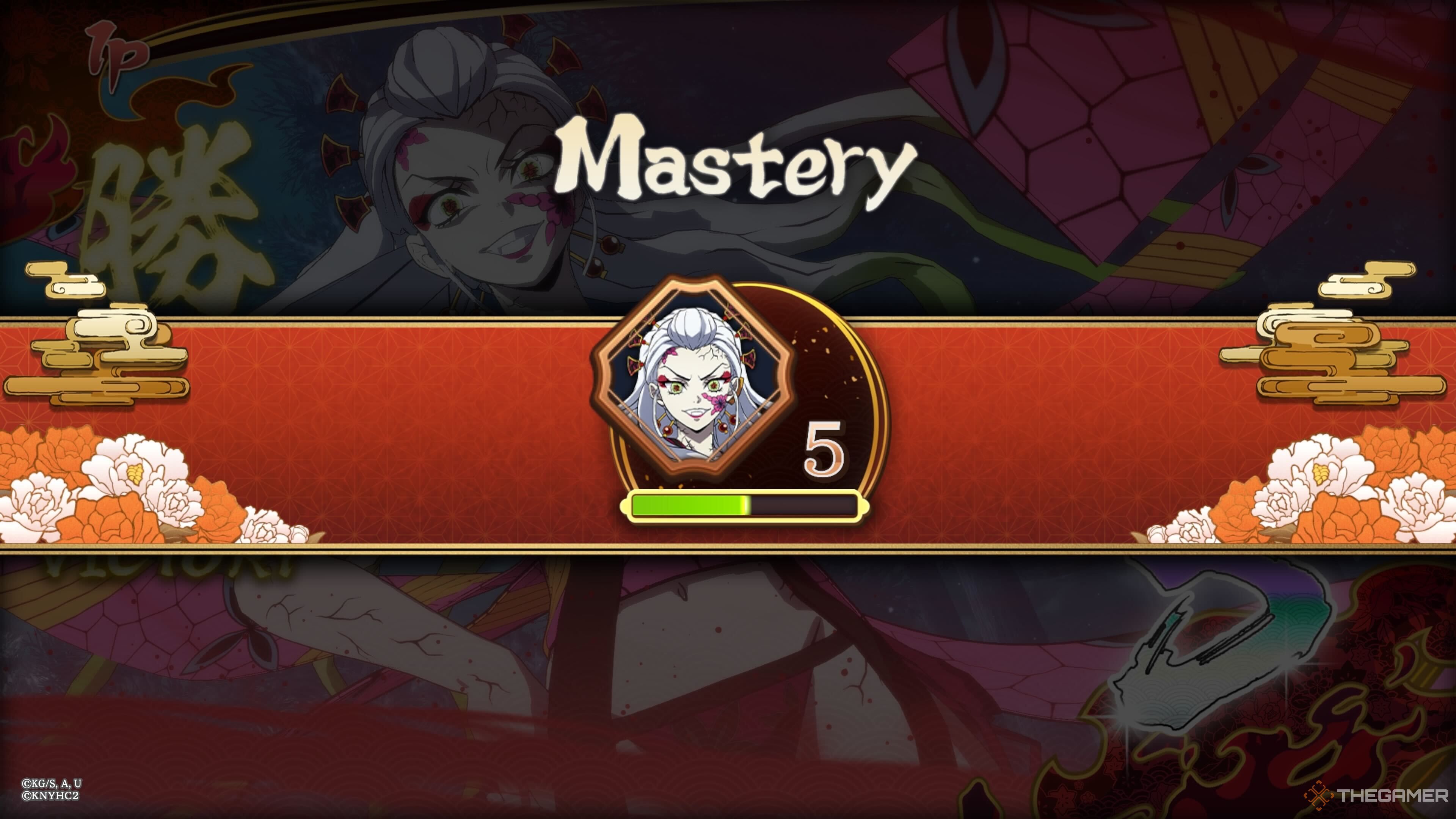Daki reaching Level 5 in Demon Slayer: The Hinokami Chronicles 2.