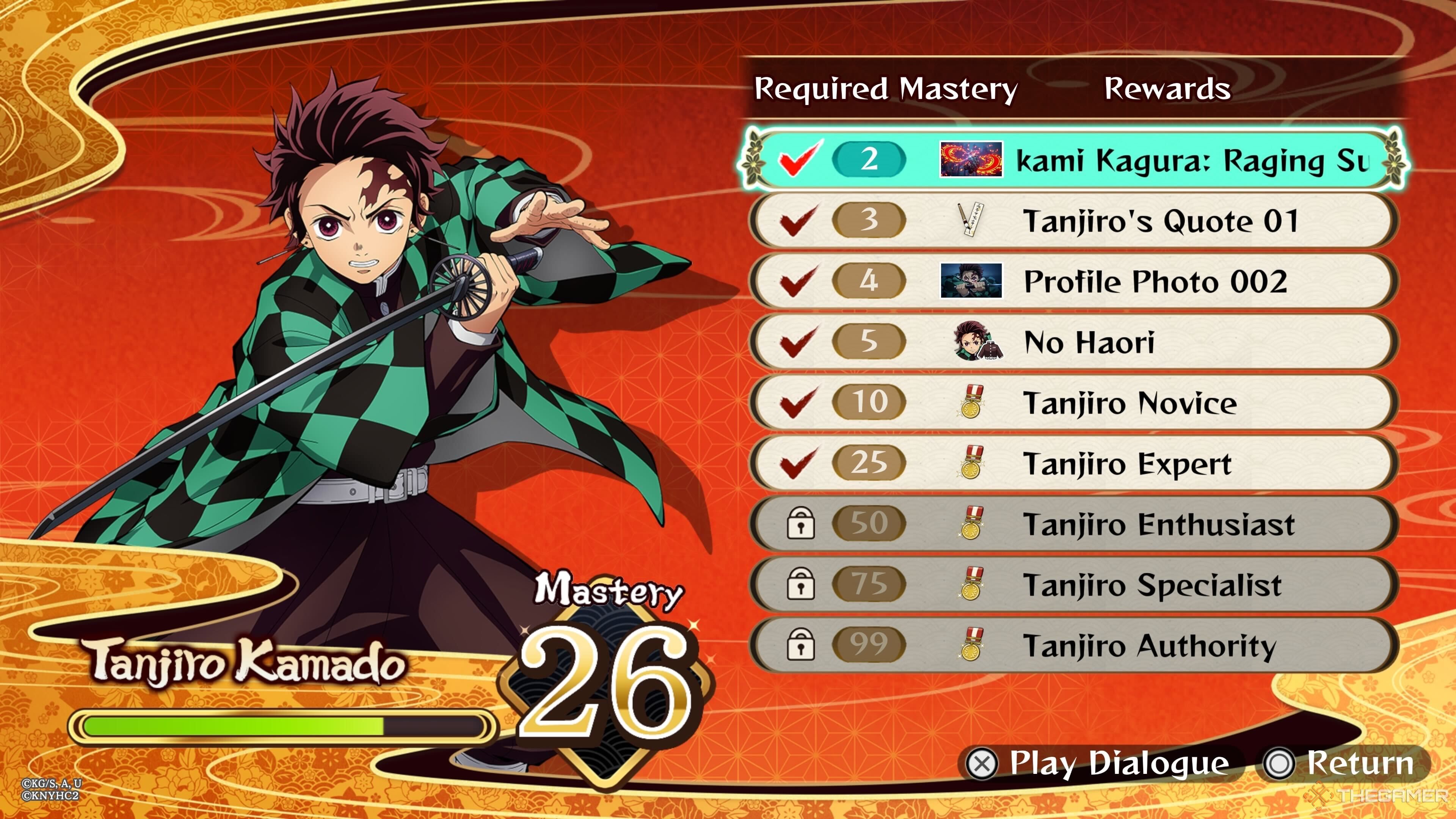 Tanjiro's Mastery in Demon Slayer: The Hinokami Chronicles 2.