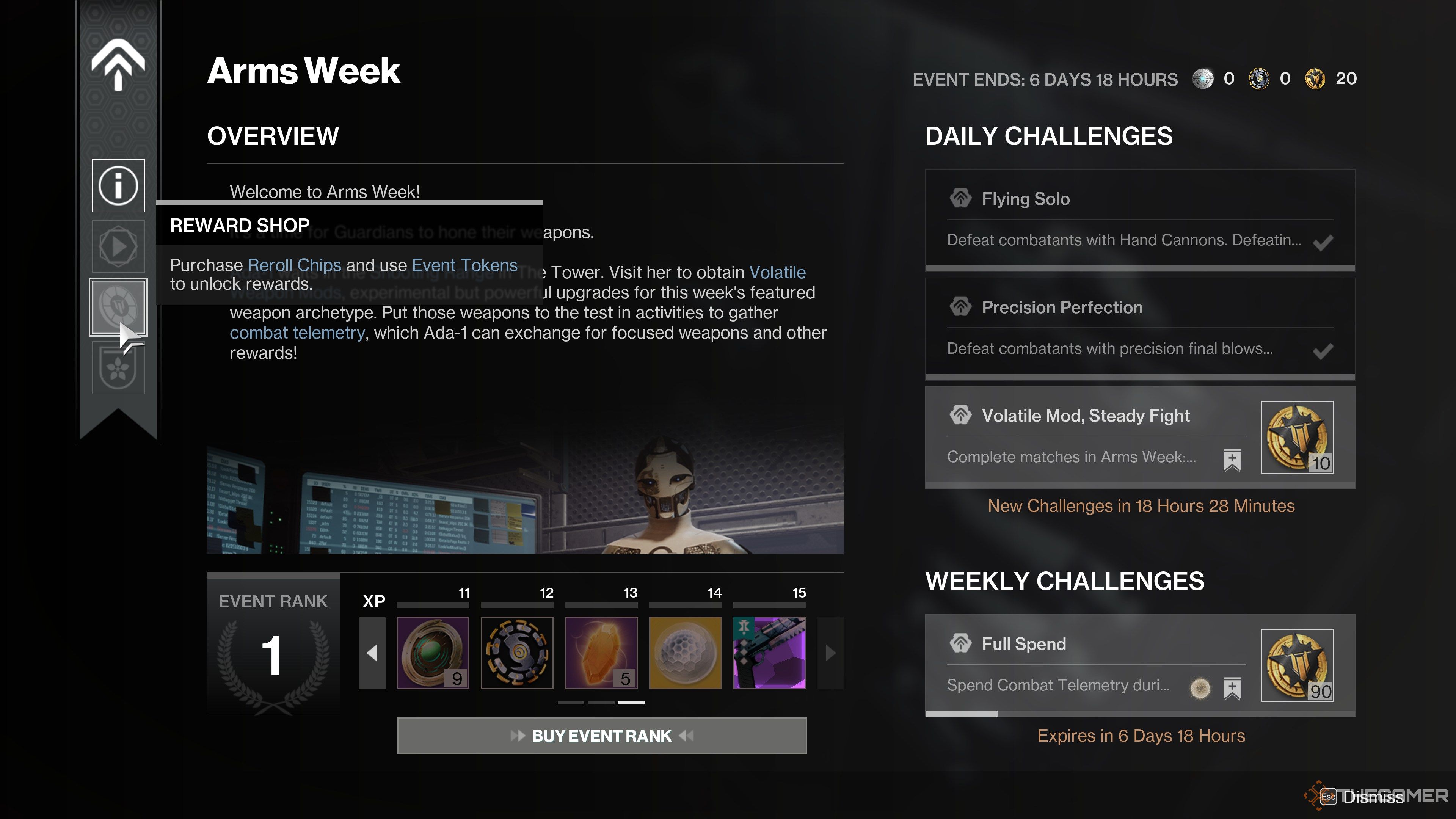 Destiny 2 Arms Week Challenges
