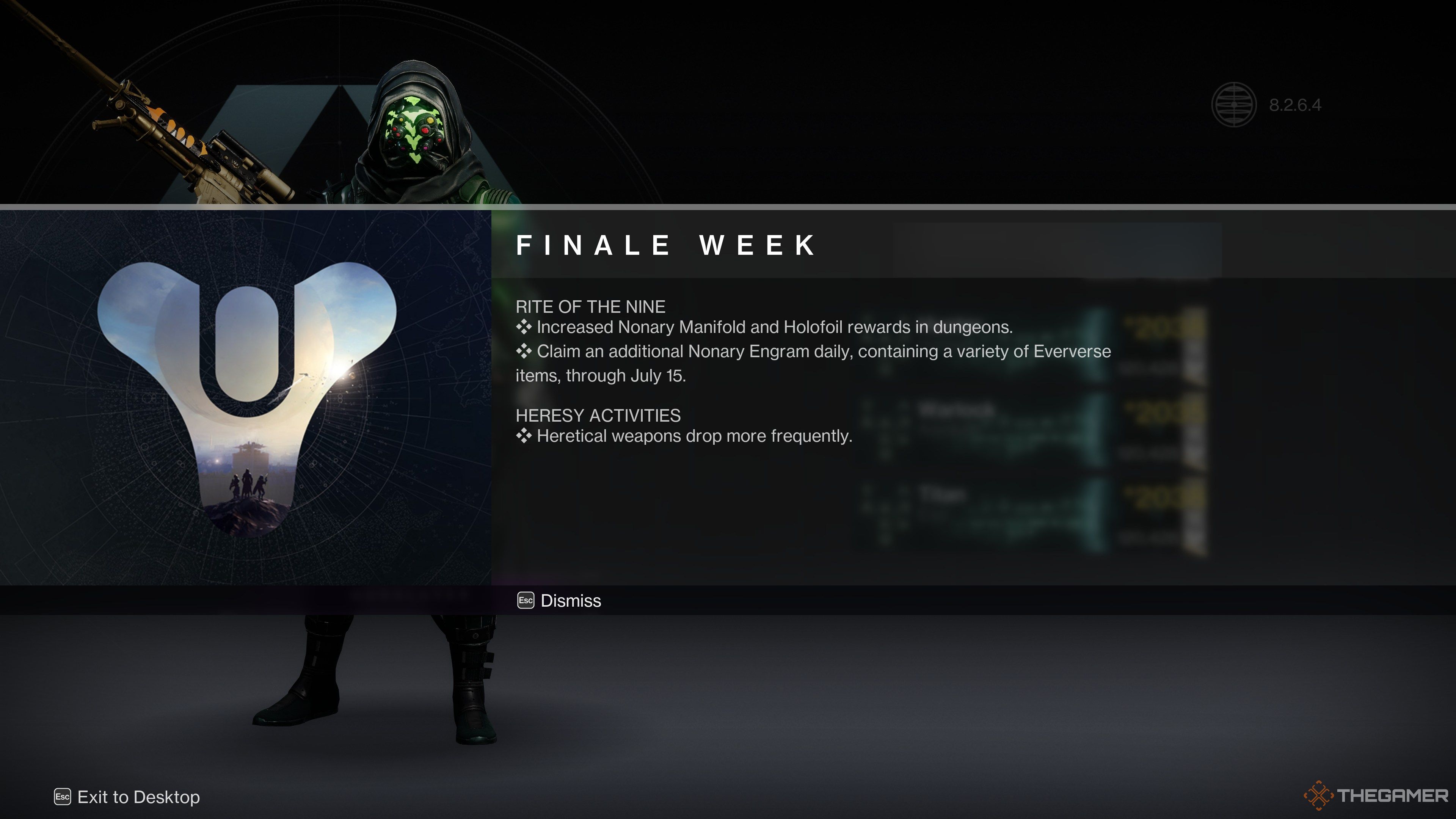 Destiny 2 ROTN Final Week Notification
