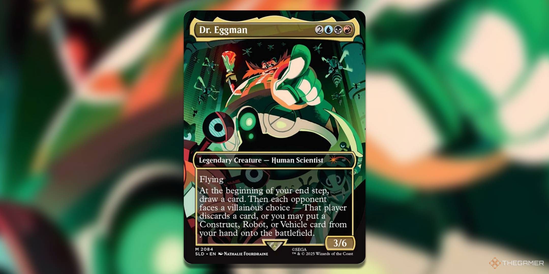 The Dr. Eggman card, from Magic: The Gathering's Secret Lair X Sonic: Friends & Foes.